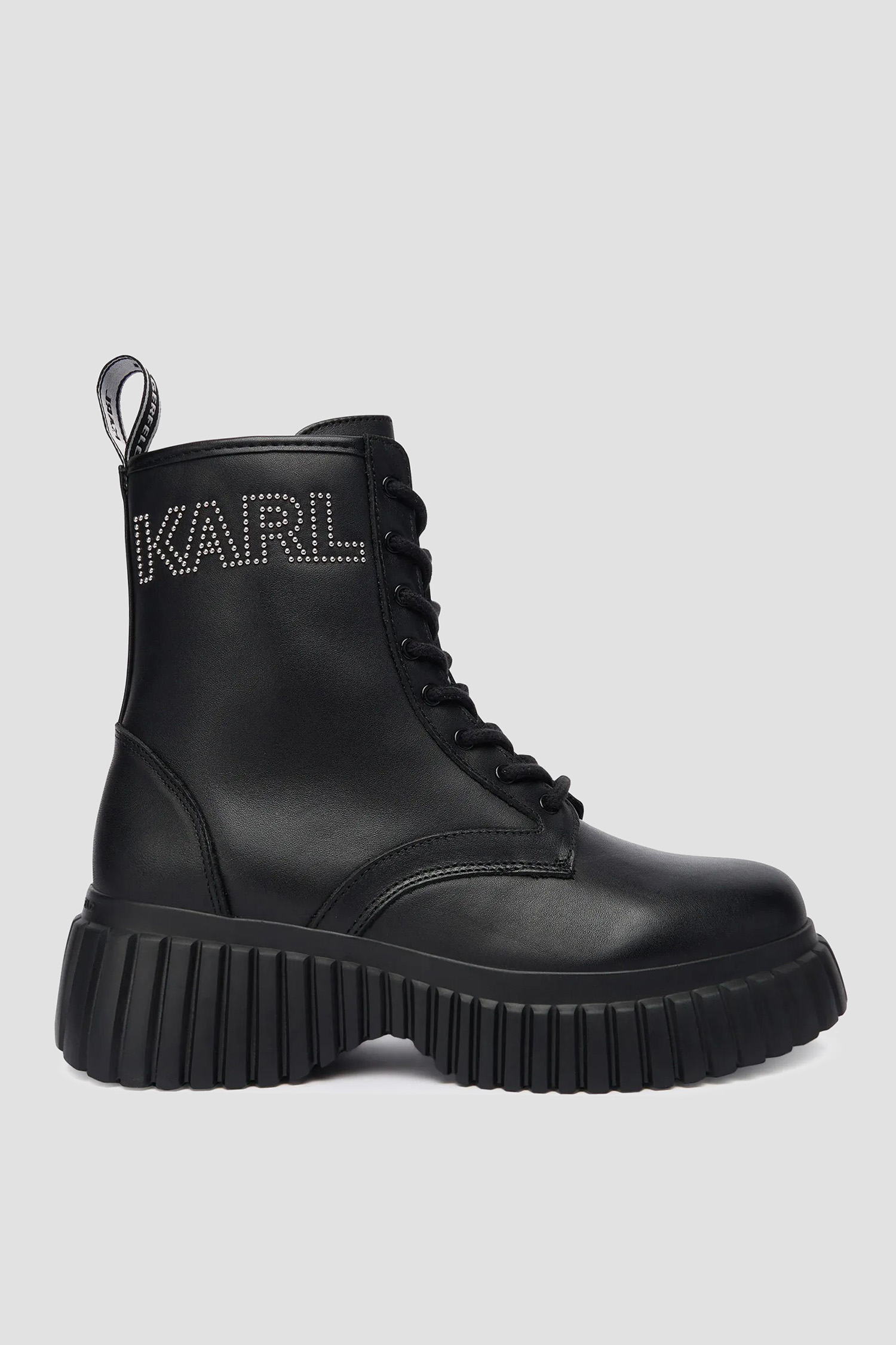 Жіночі чорні шкіряні черевики Karl Lagerfeld KL44475;000
