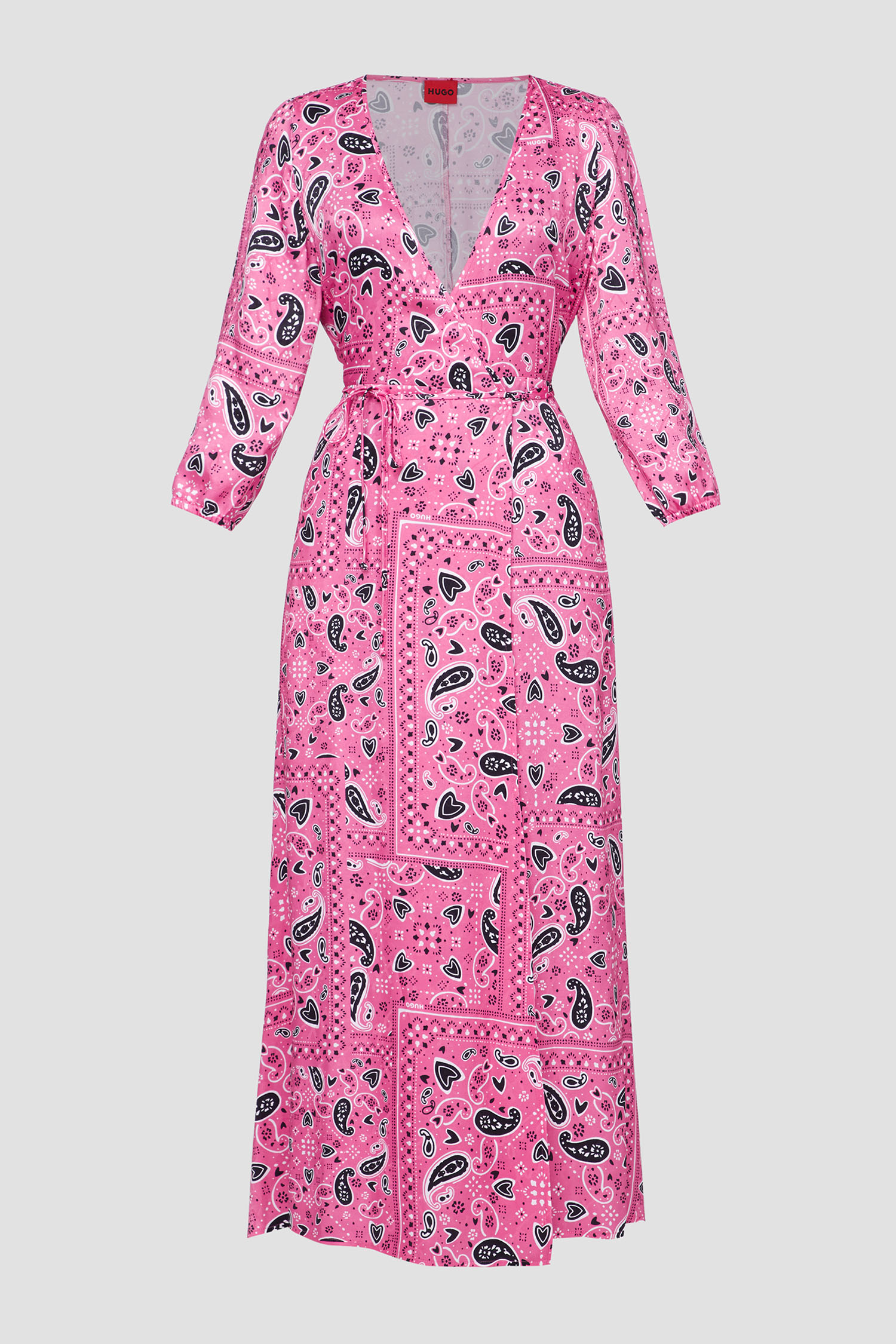 Женское розовое платье с узором HUGO 50489973;965