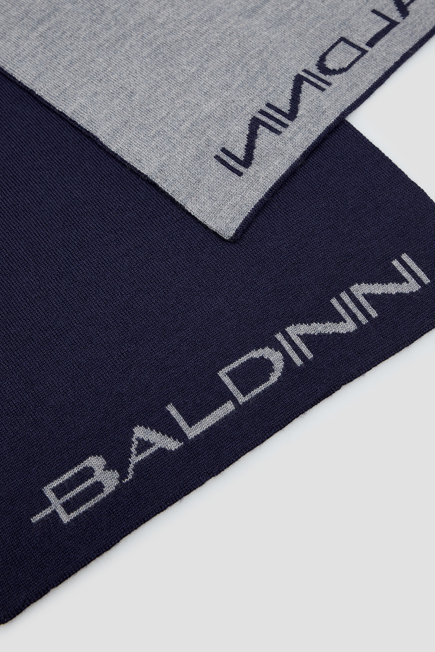 Мужской темно-синий шерстяной шарф BALDININI S3A002XXLANA;NVGR