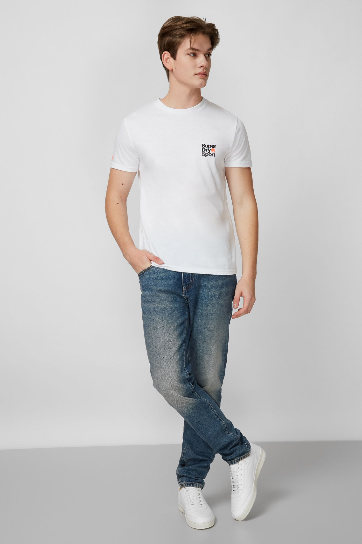 Белая футболка для парней SuperDry MS300015A;01C