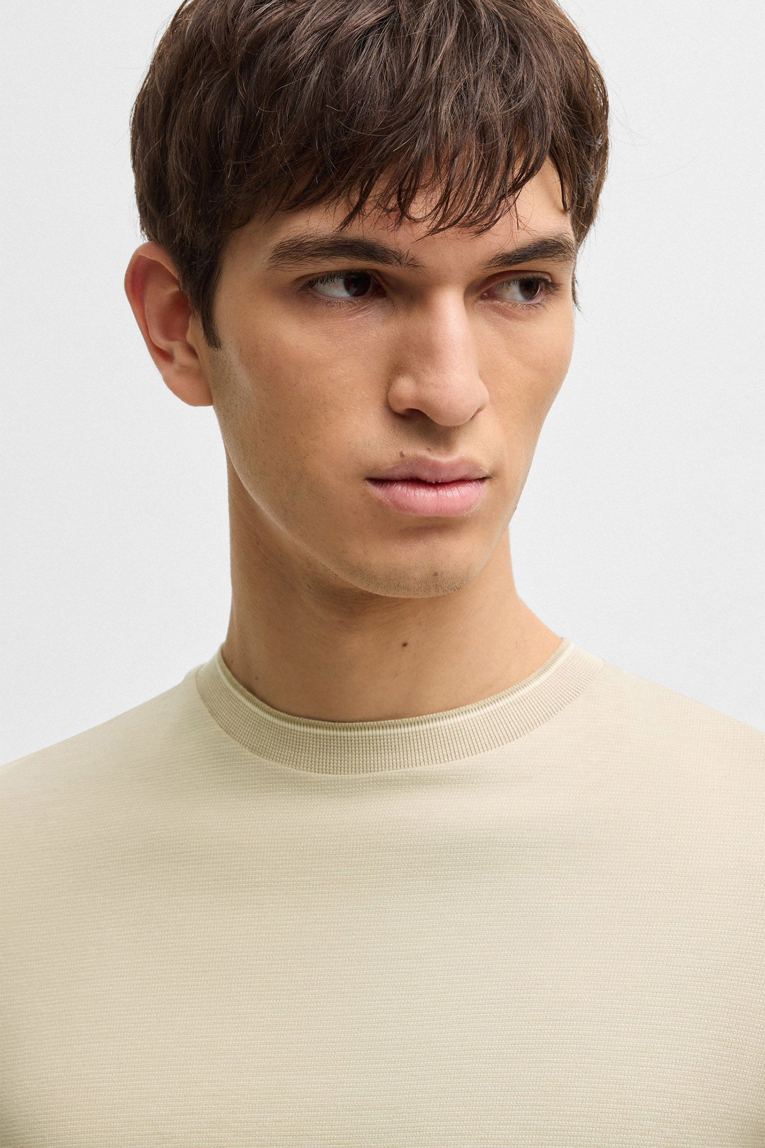 Мужская бежевая футболка BOSS 50536847;275