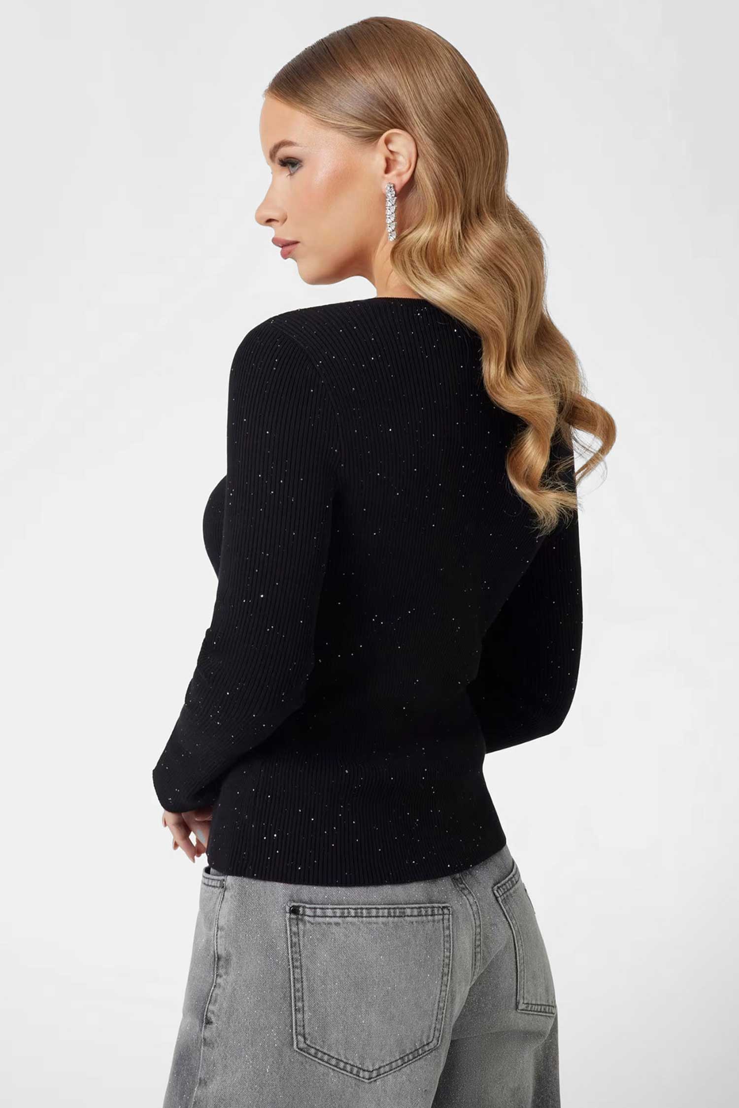 Женский черный кардиган Guess W5RR17.Z34O0;JBLK