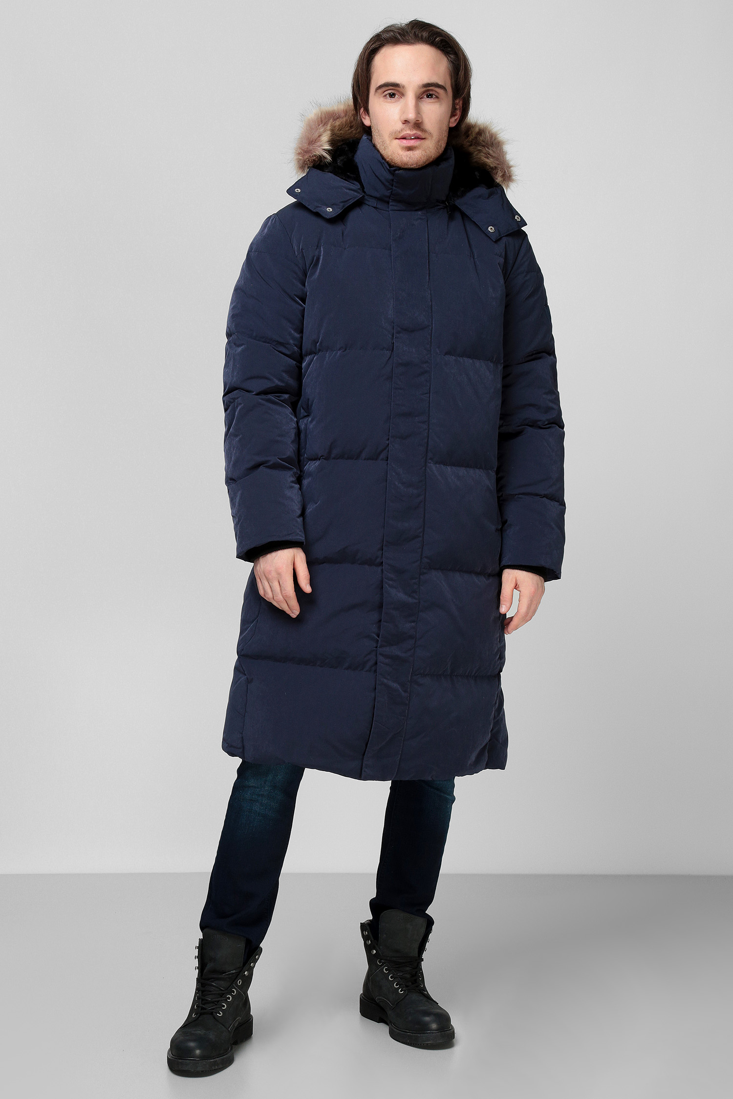 Чоловічий синій пуховик Guess M1BL08.WE6O0;G7V2