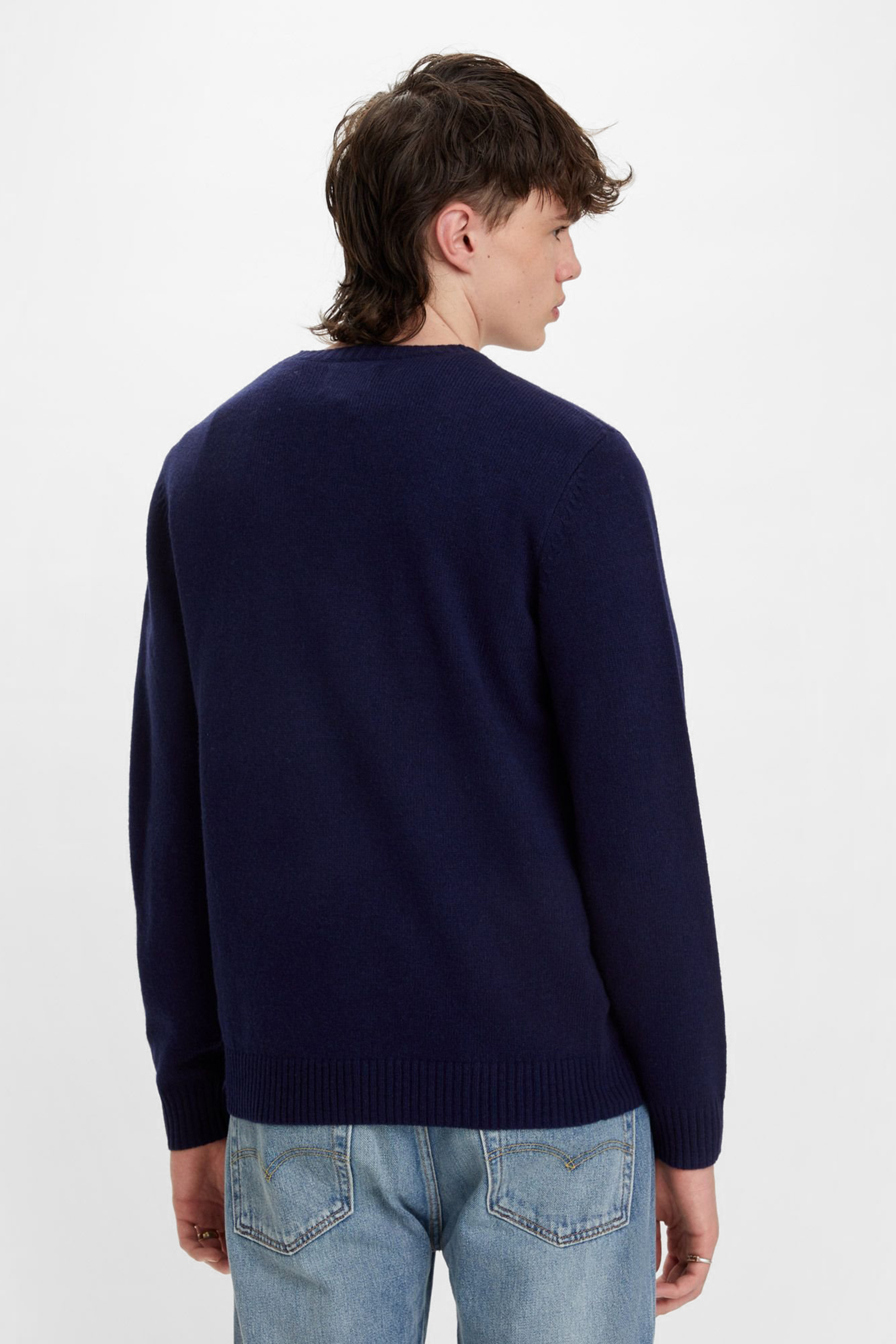 Мужской темно-синий шерстяной джемпер Levi’s® A4320;0001