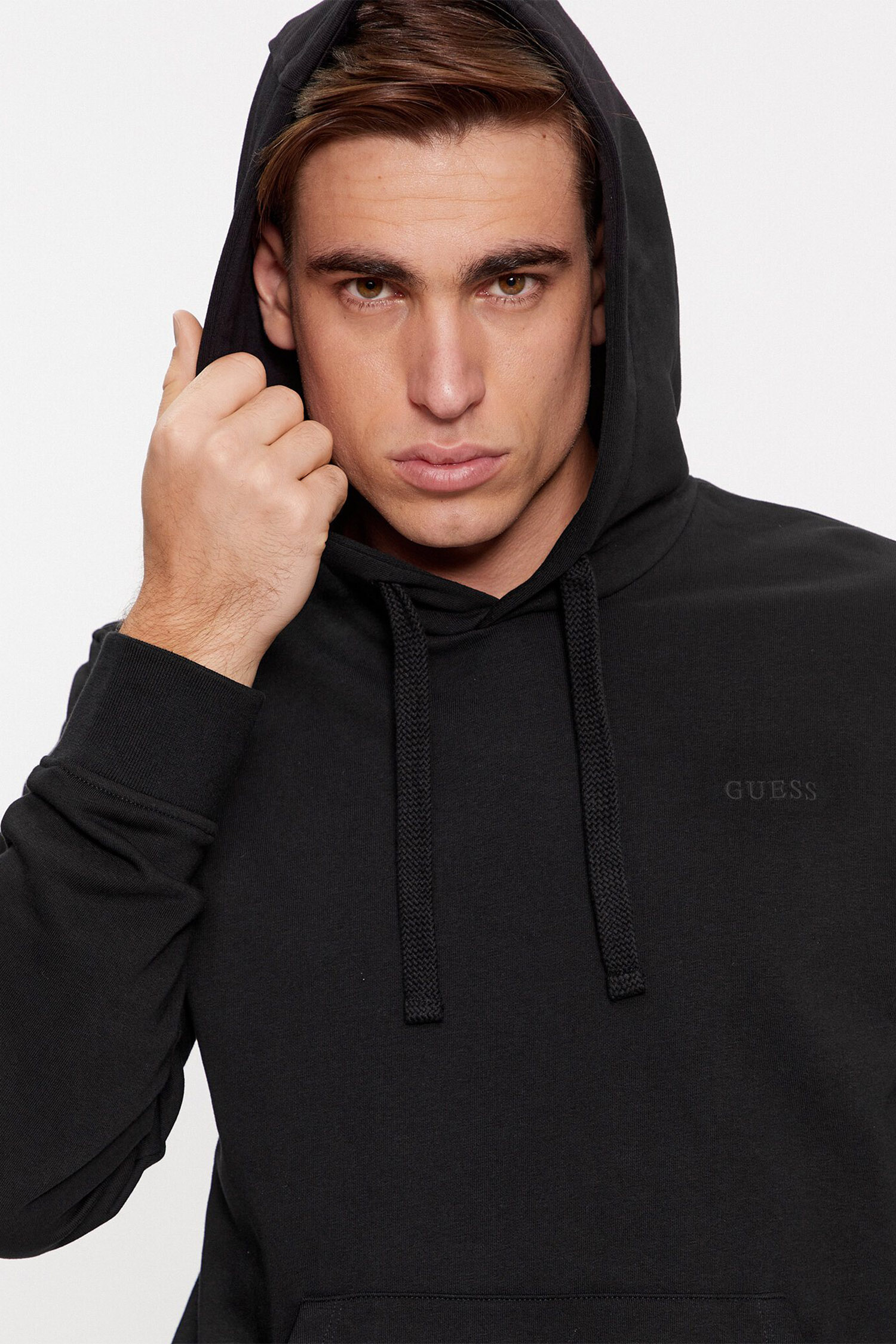 Чоловіче чорне худі Guess M4RQ52.KBK32;JBLK