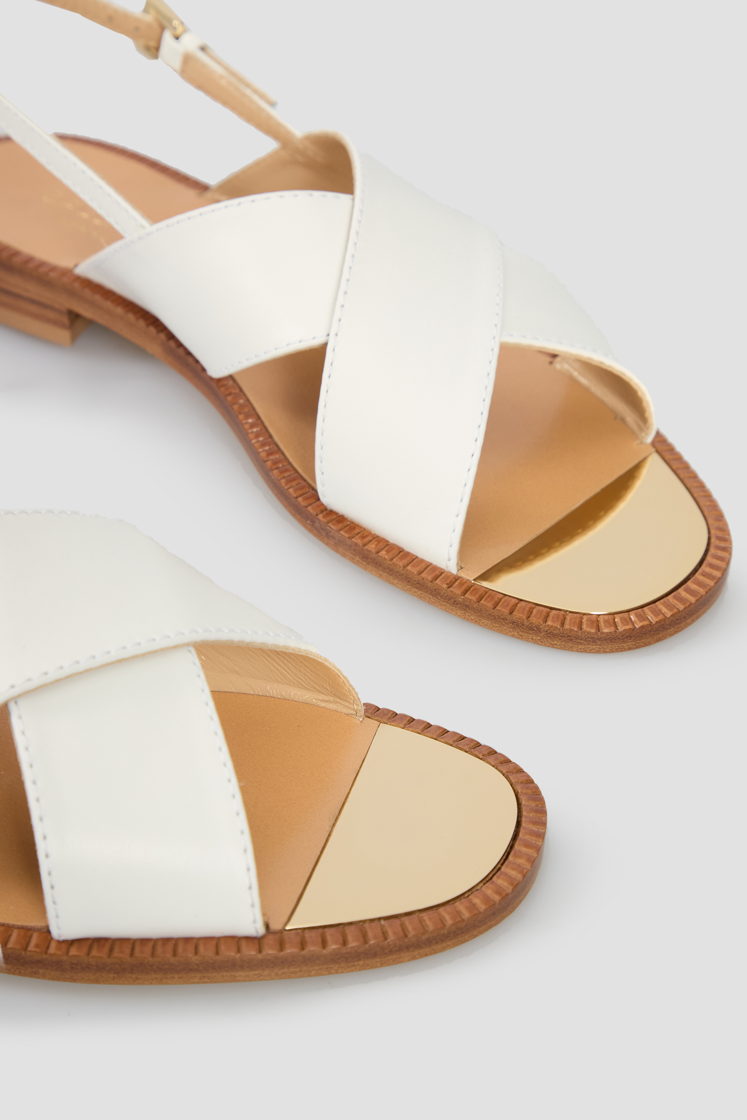 Жіночі білі шкіряні босоніжки BALDININI D5E284P1VITE;9001