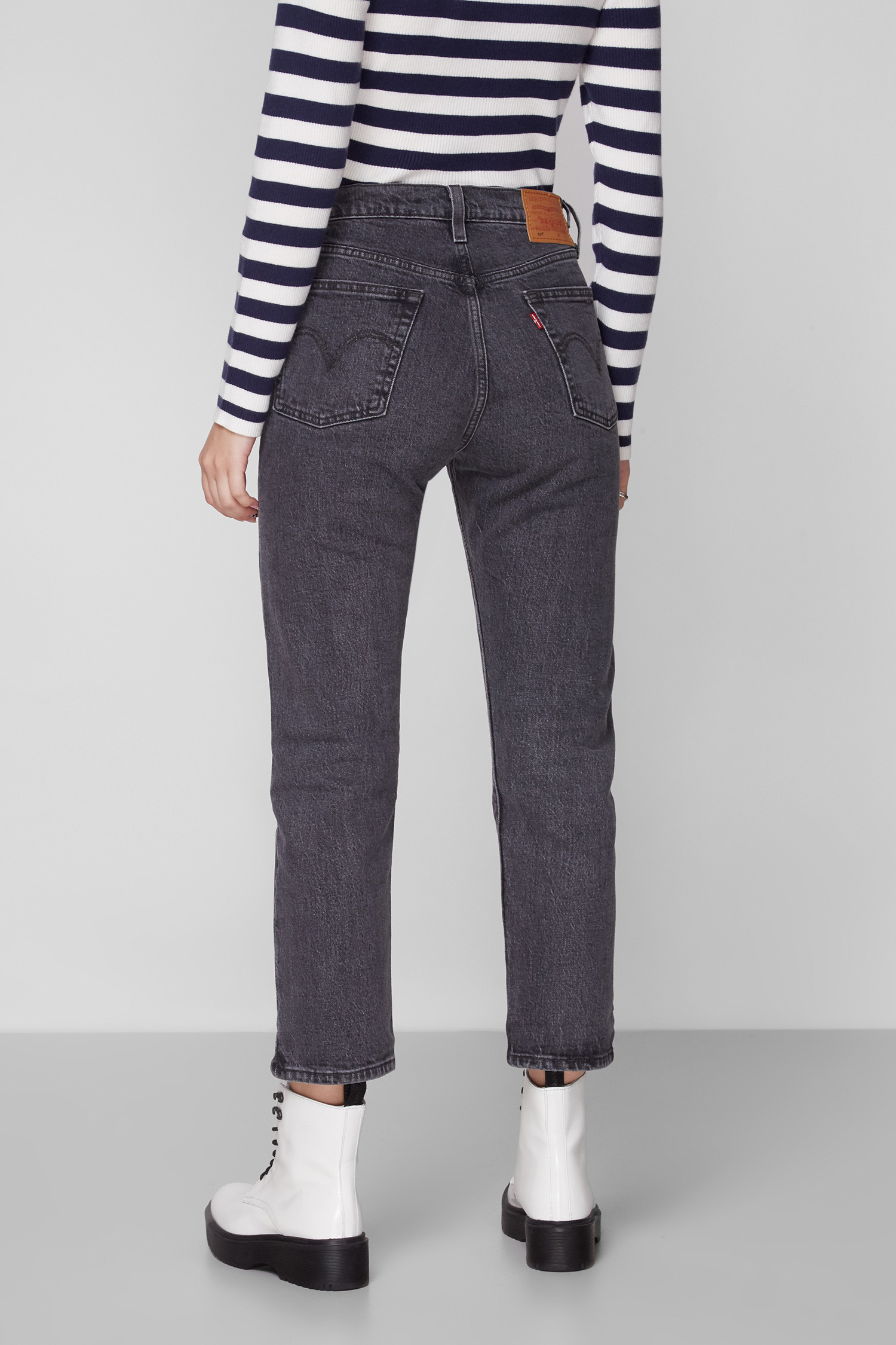 Женские черные джинсы 501® Straight Crop Levi’s® 36200;0111