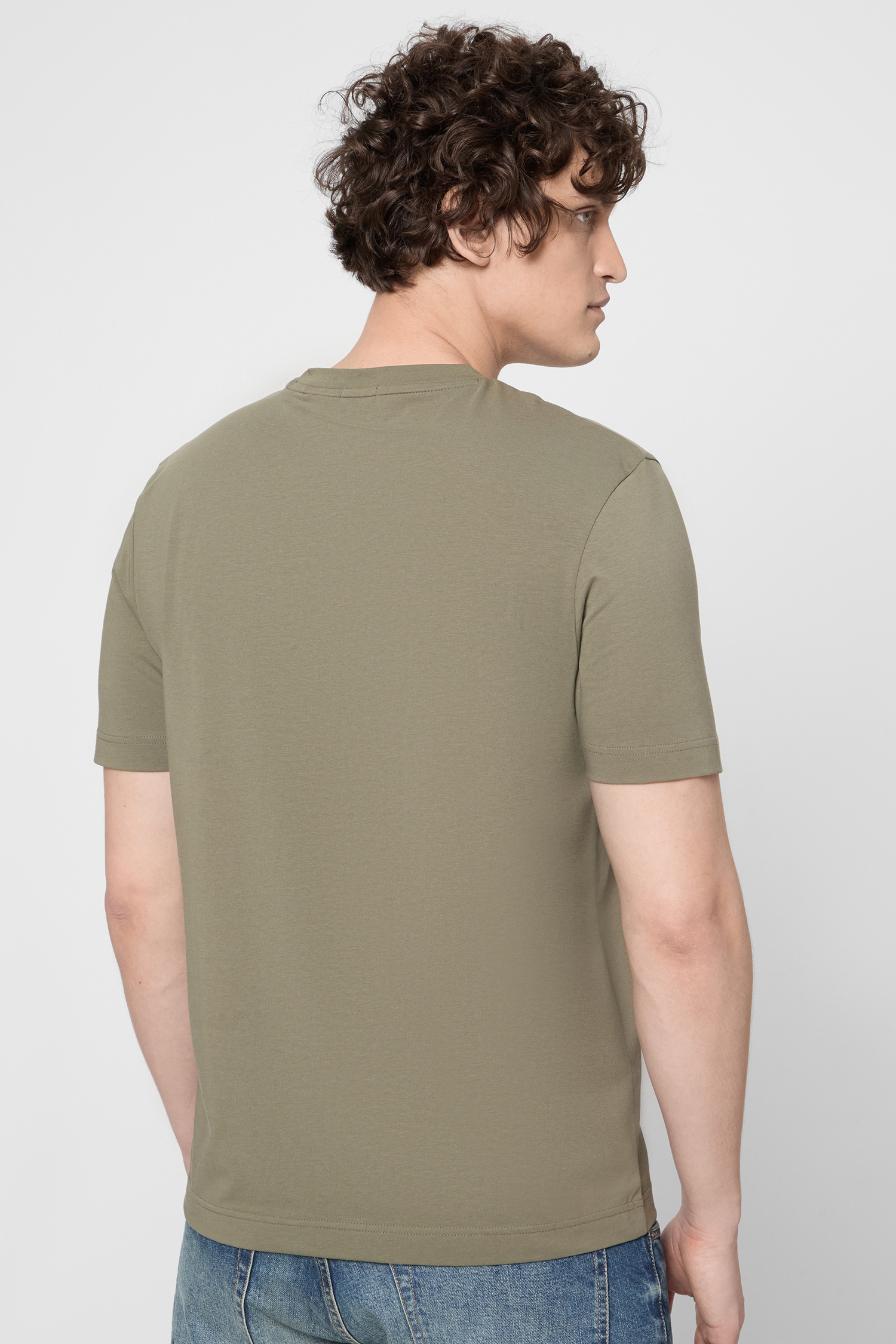 Мужская зеленая футболка BOSS 50473278;342