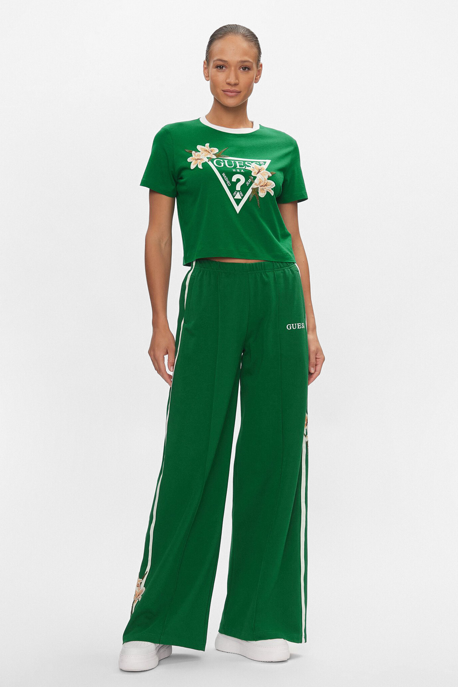 Женская зеленая футболка Guess V4GI02.K46D1;G8FZ