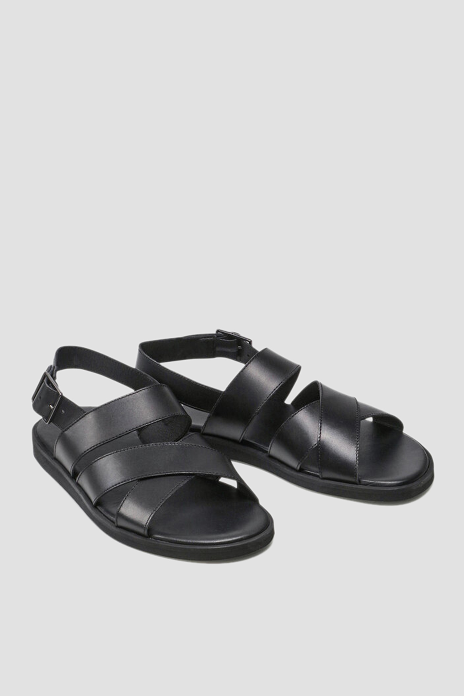 Чоловічі чорні шкіряні сандалі BOSS 50471227;001