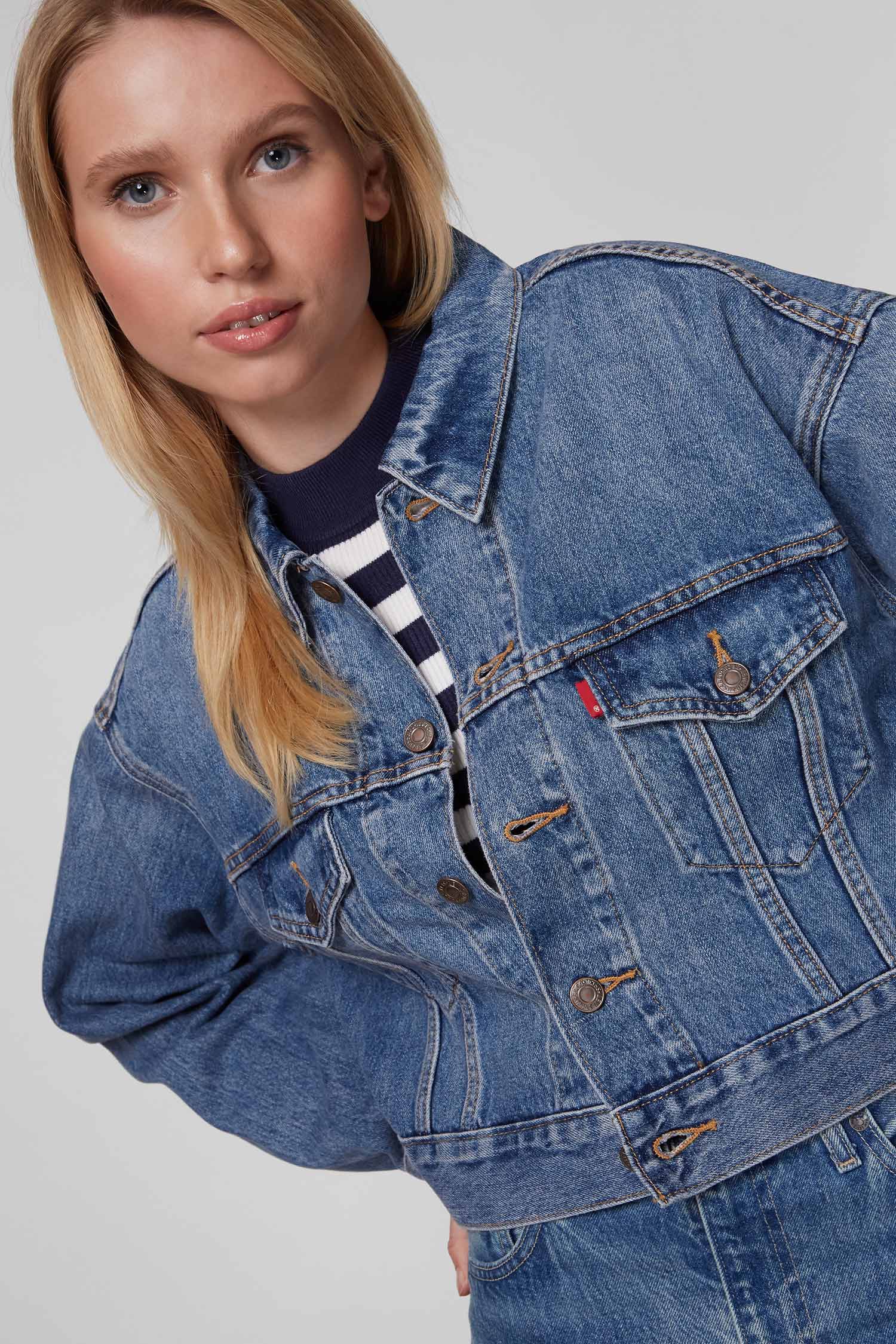 Женская синяя джинсовая куртка Levi’s® 85294;0001
