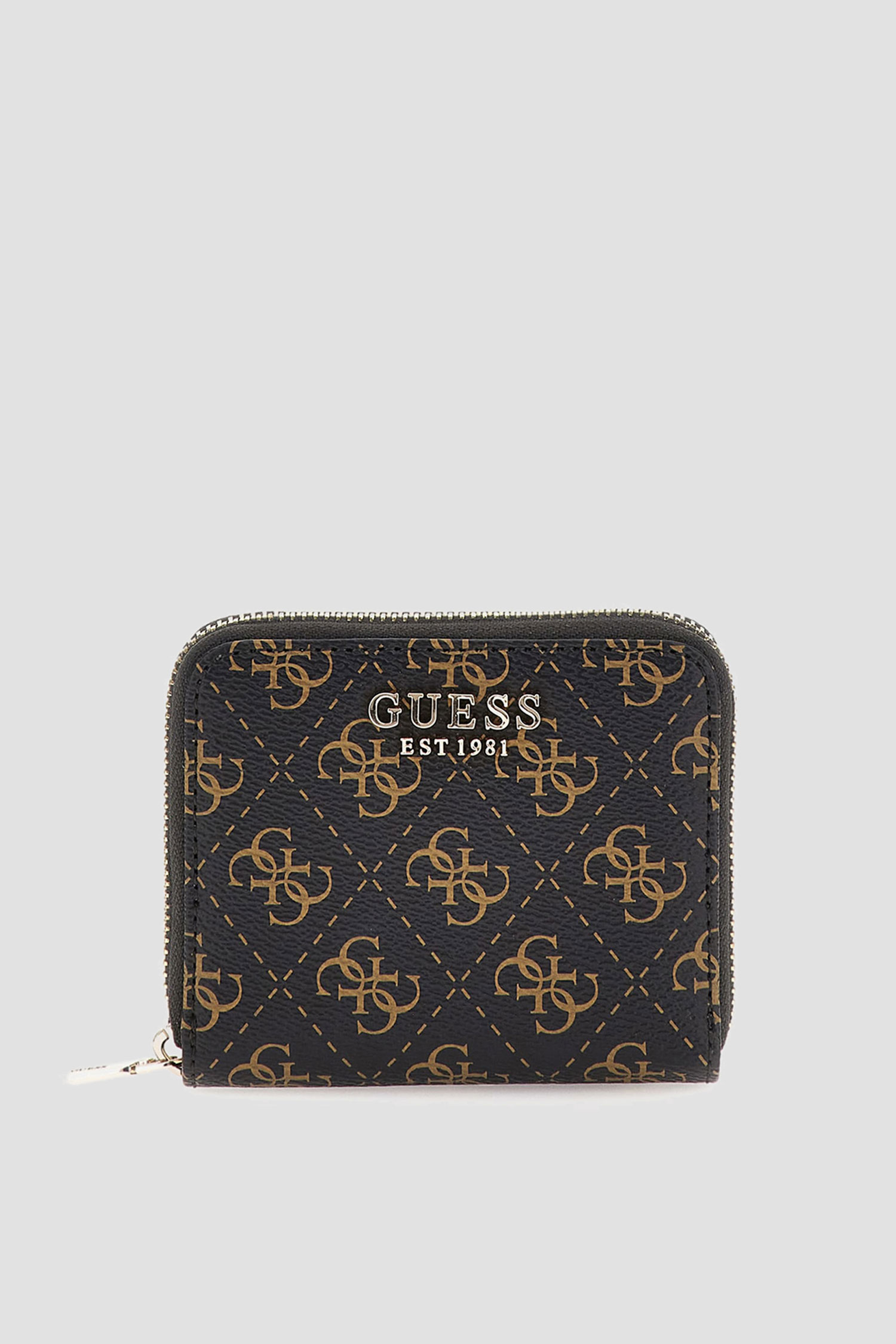 Жіночий темно-коричневий гаманець з візерунком Guess SWQE85.00370;BNL
