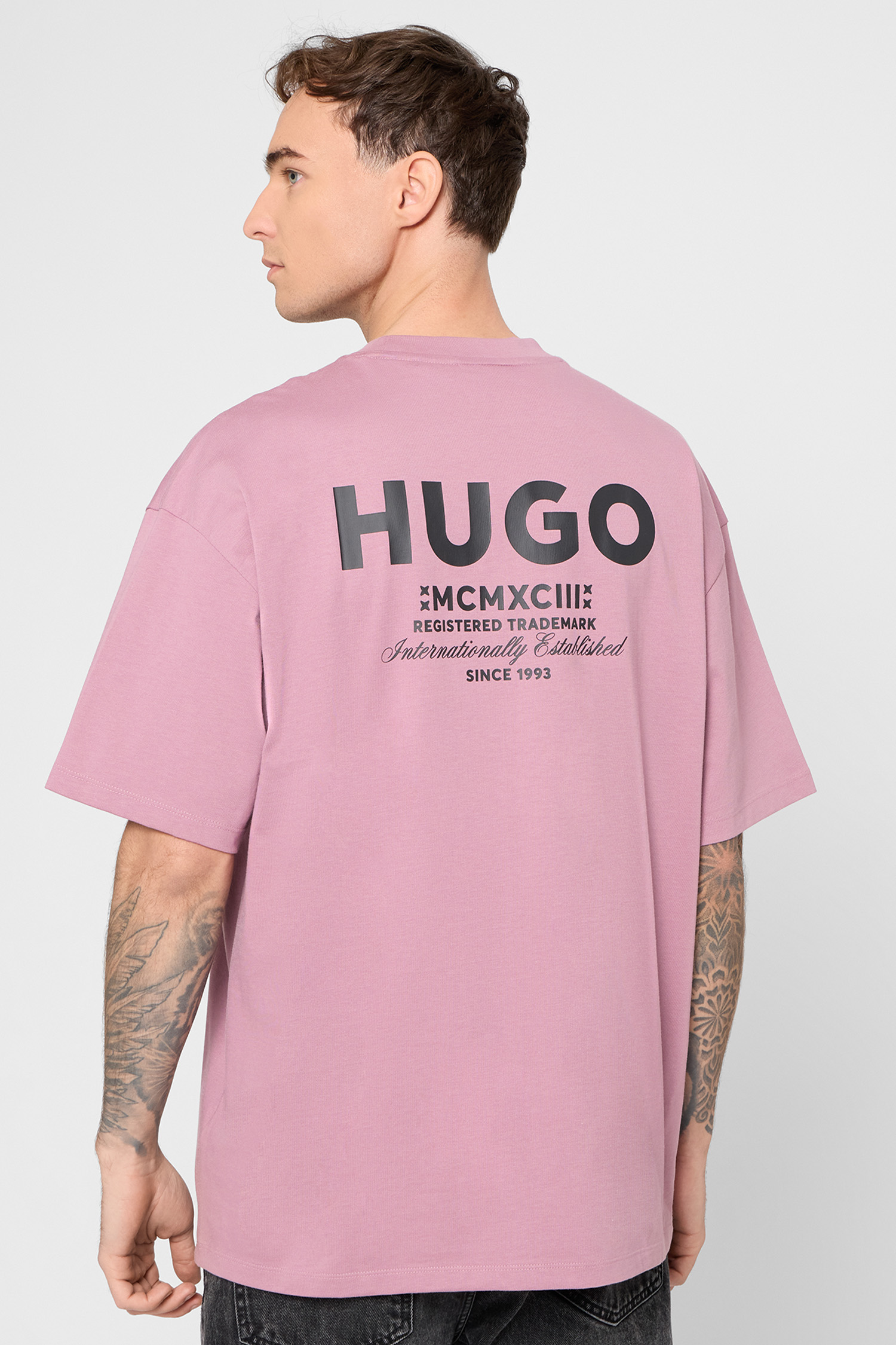 Чоловіча рожева футболка HUGO BLUE 50509776;656