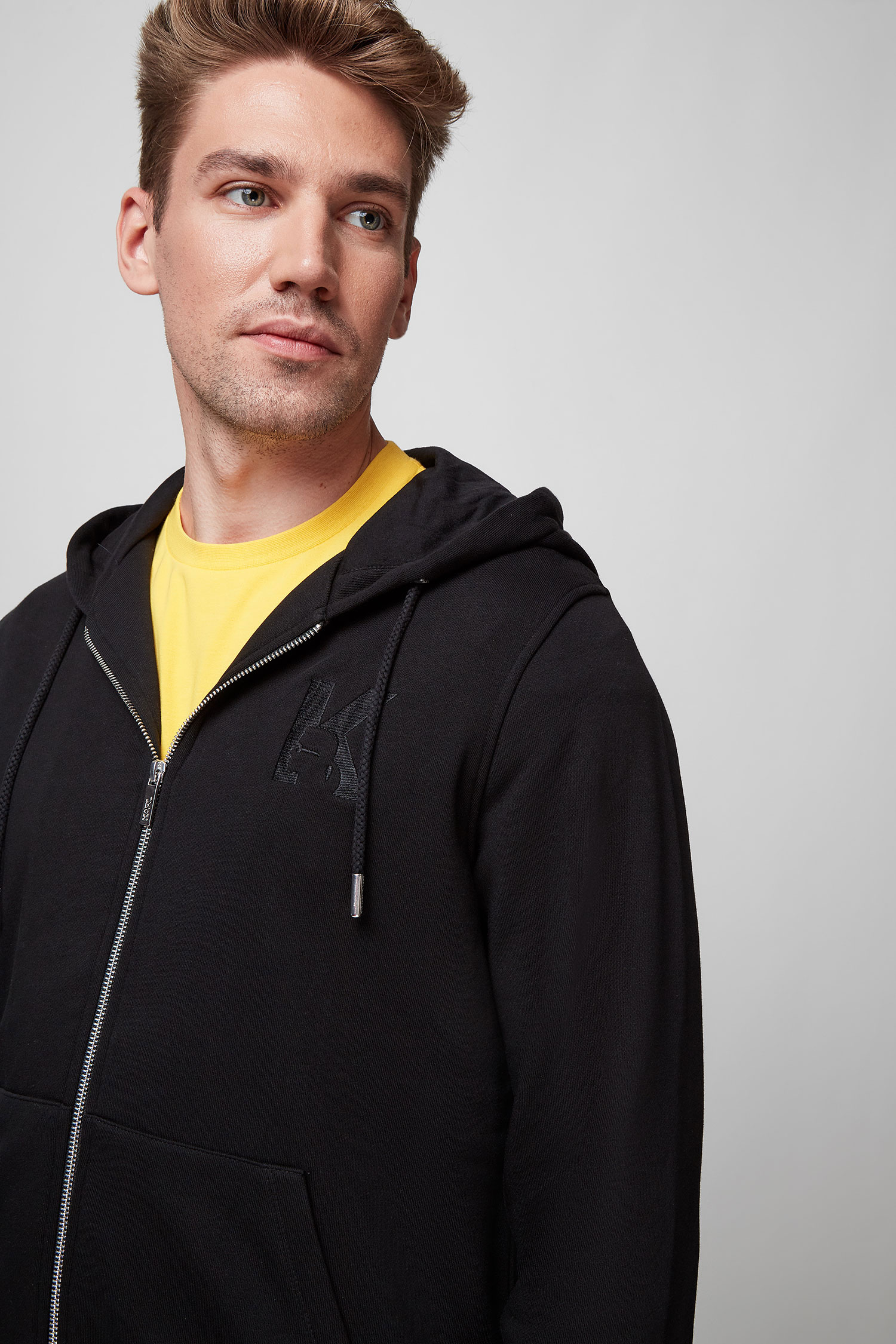 Мужская черная кофта на молнии Karl Lagerfeld 500900.705892;990