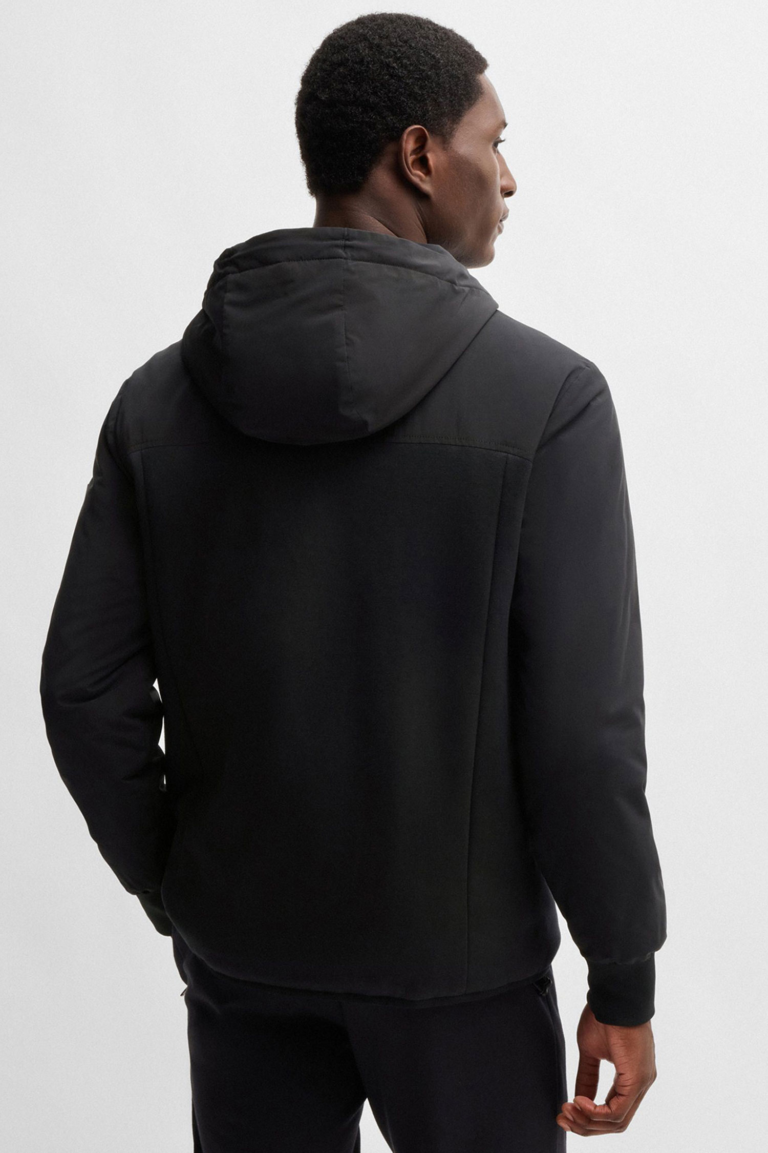 Мужская черная кофта на молнии BOSS 50531963;001