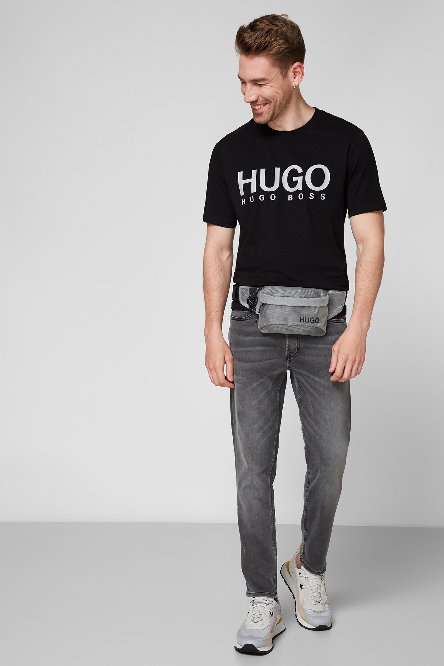 Мужская черная футболка HUGO 50454191;001