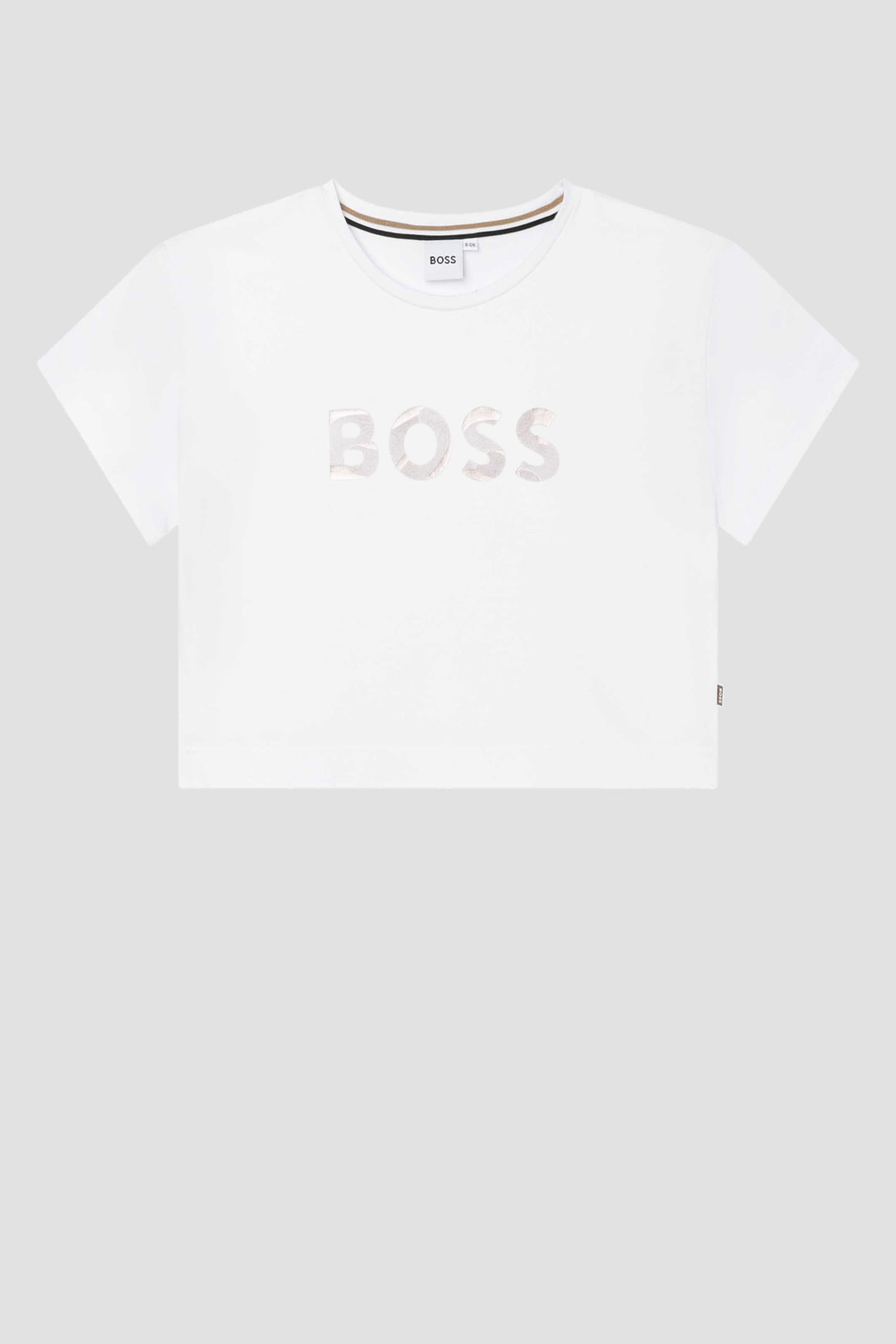 Дитяча біла футболка BOSS kids J15486;10P