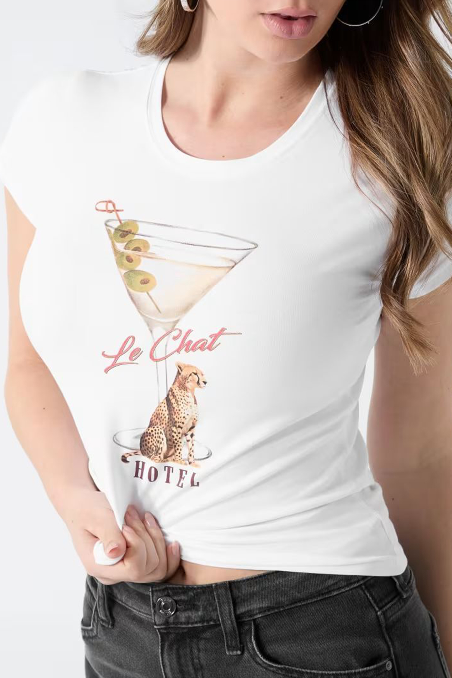 Женская белая футболка Guess W6GI33.K3302;G011