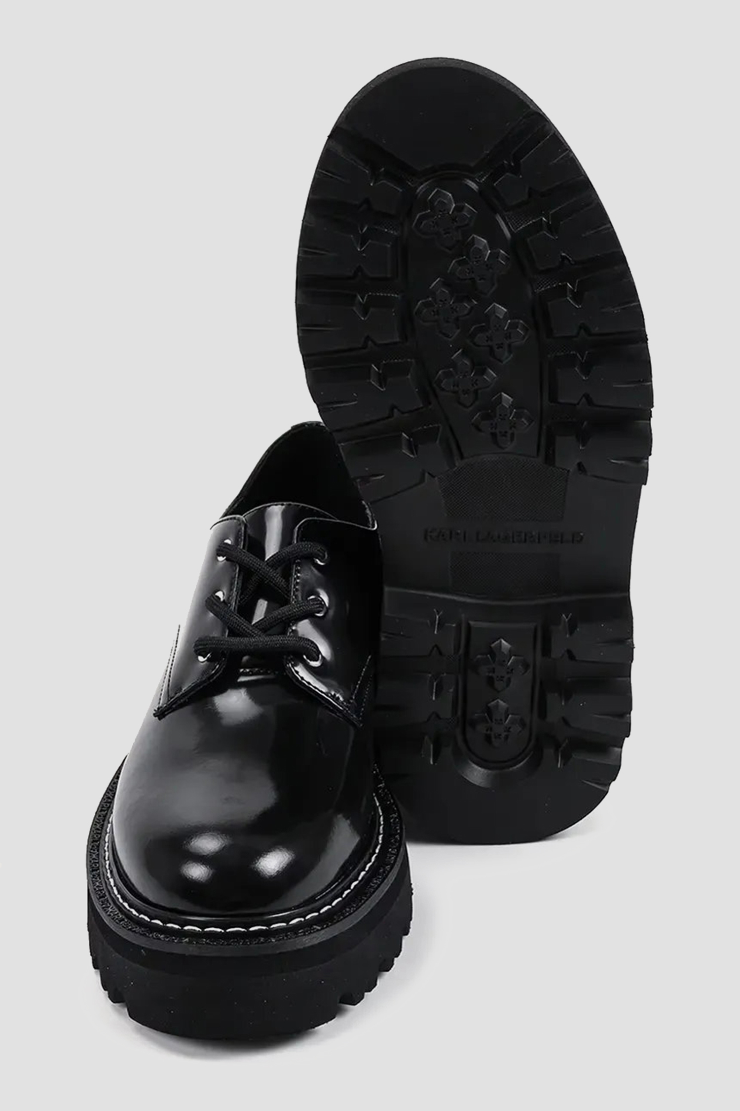 Женские черные кожаные дерби Karl Lagerfeld KL43426;000