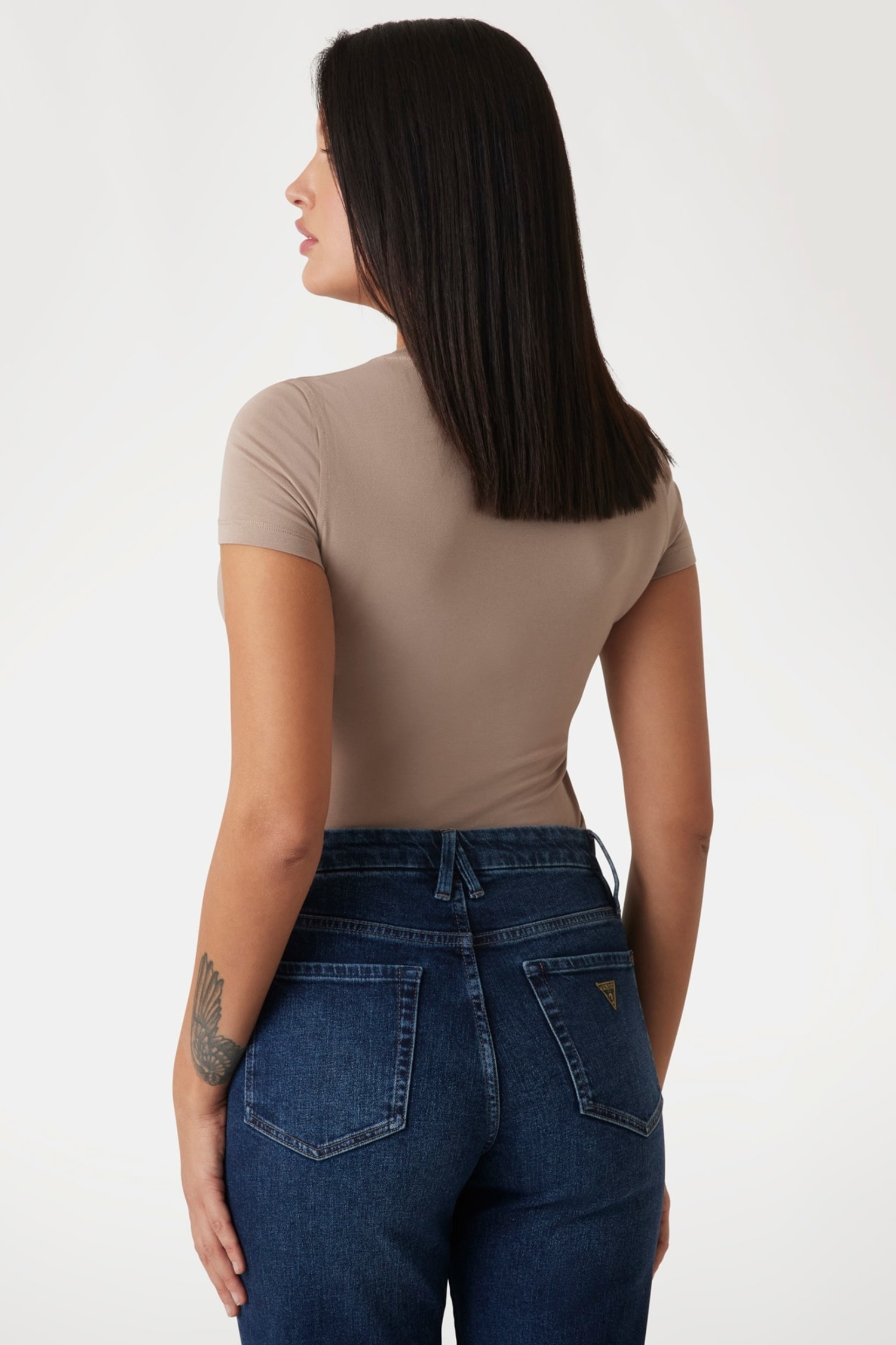 Женская бежевая футболка Guess W5RI22.J1314;A10L