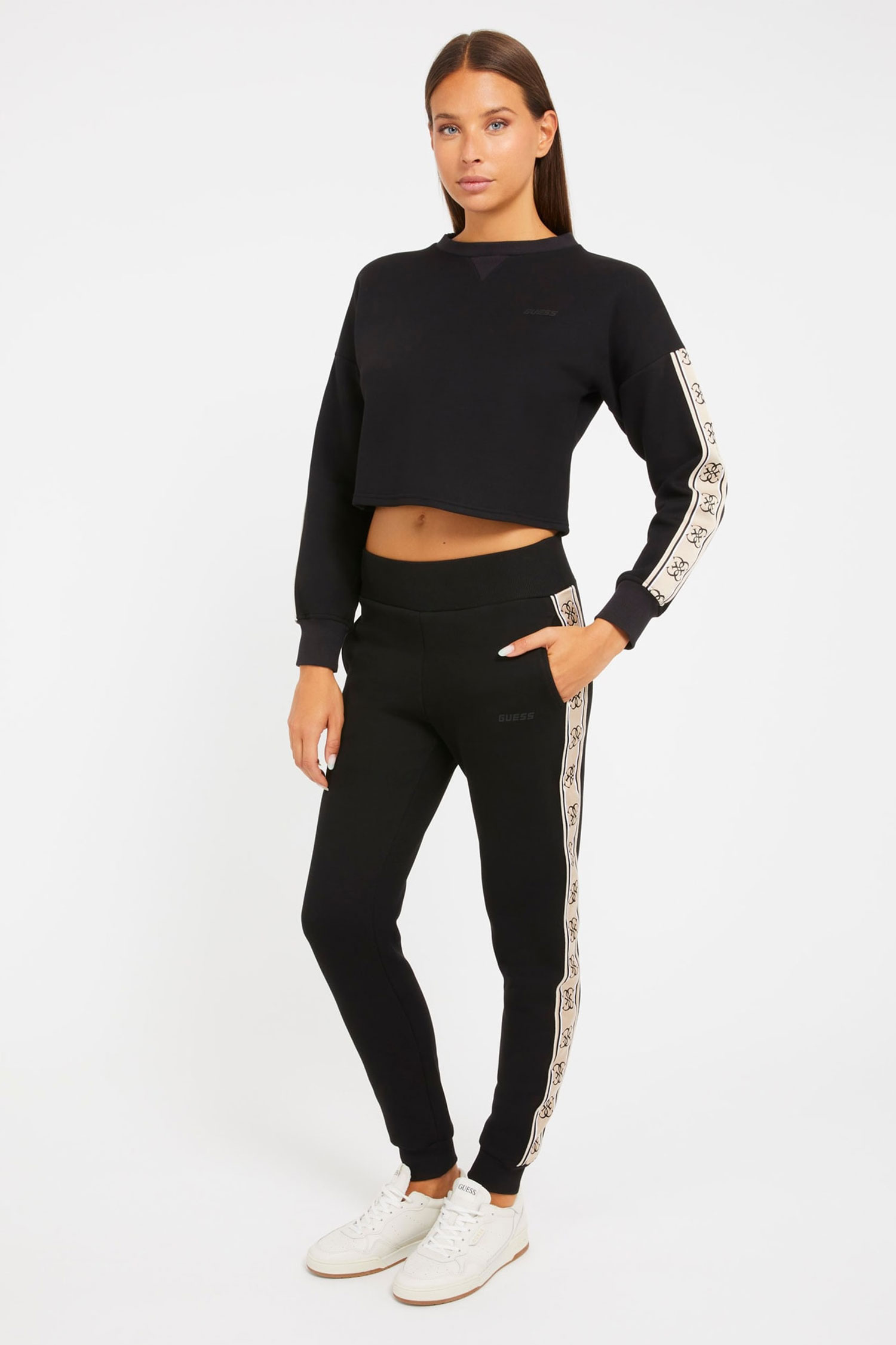 Женские черные спортивные брюки Guess V2YB15.KB3P2;JBLK