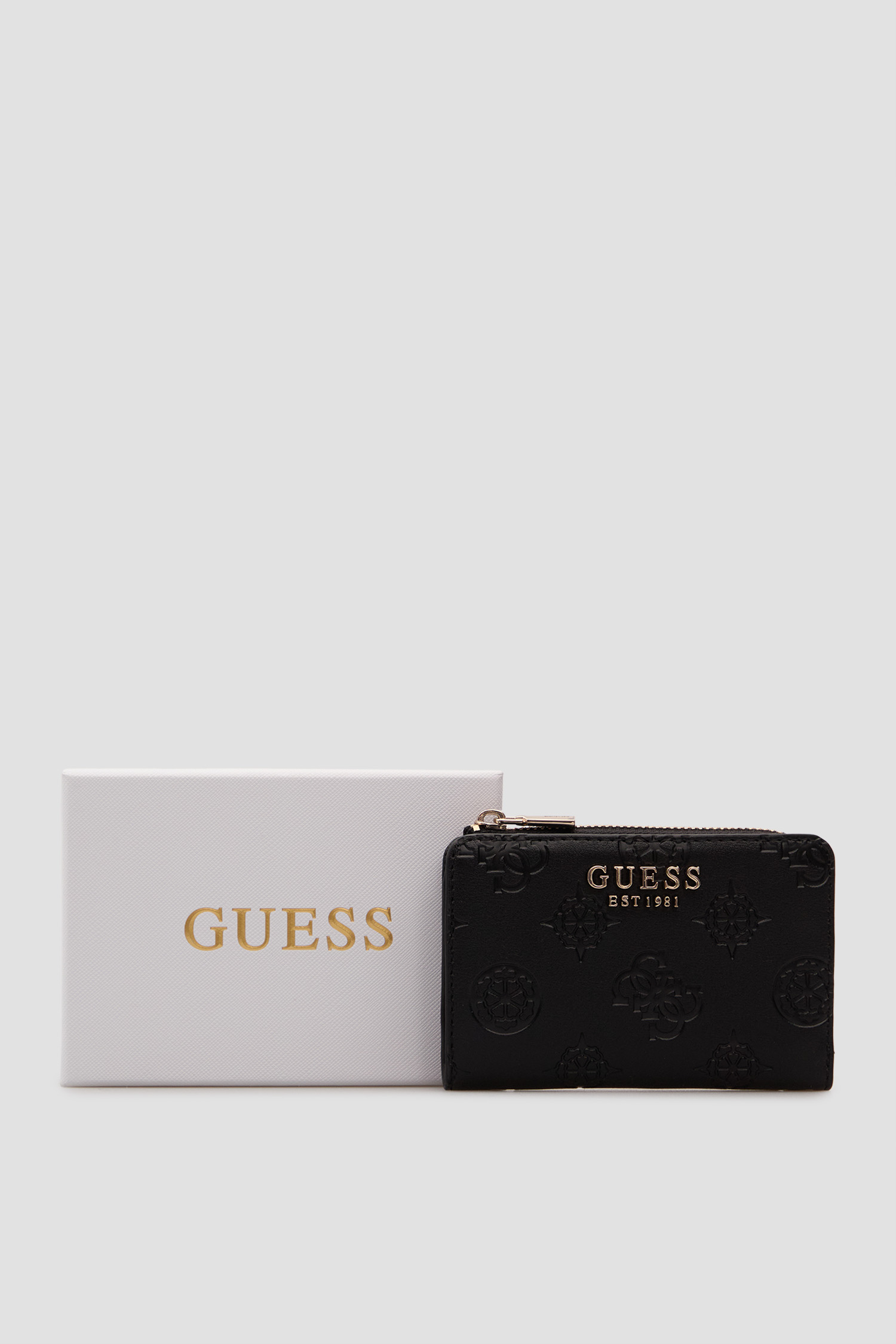 Жіночий чорний гаманець Guess SWPD74.59156;BLO