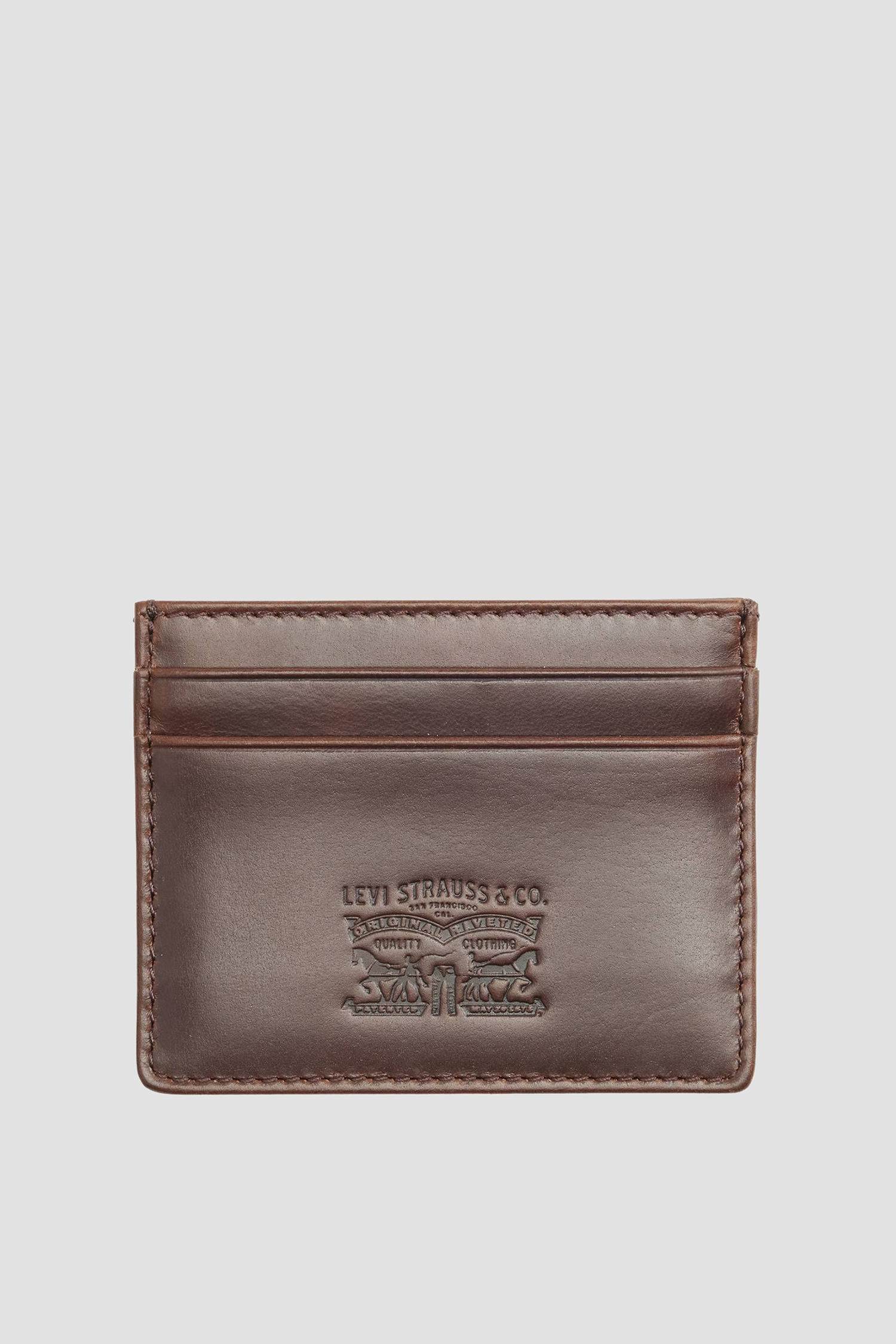 Мужской коричневый кожаный кардхолдер Levi’s® 005H1;0000