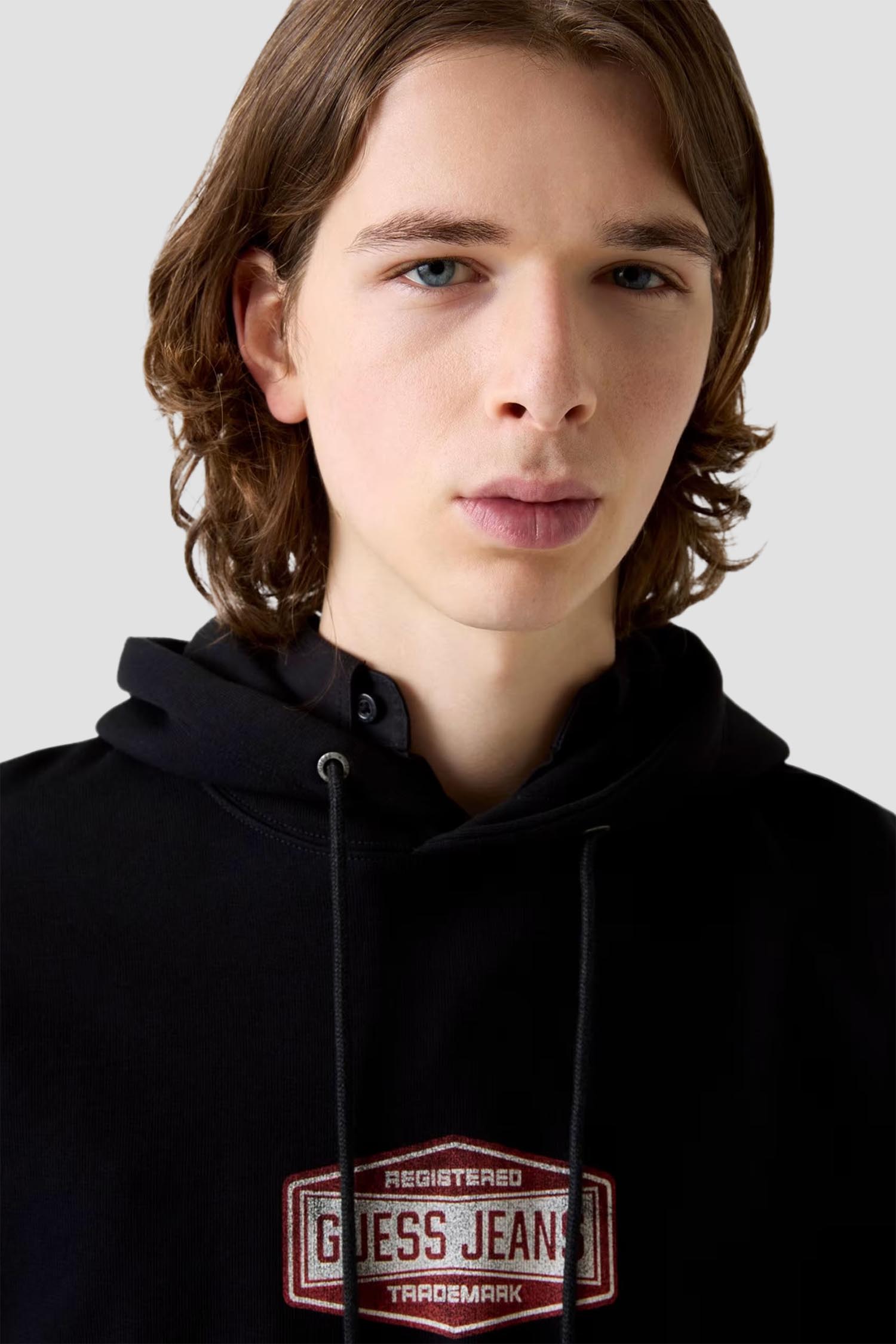 Чоловіче чорне худі Guess Jeans M6RQ25.KCPR1;JBLK