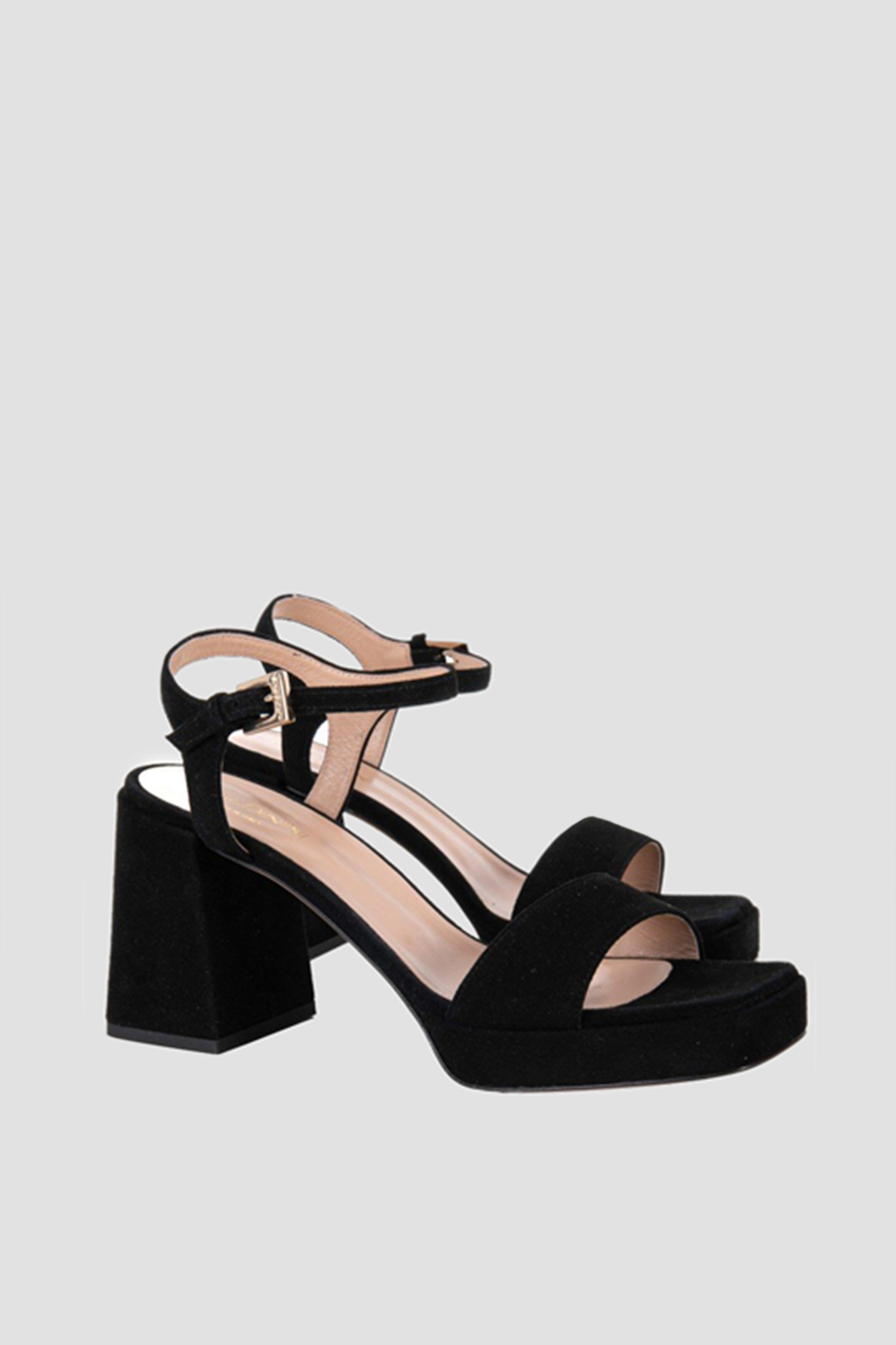 Жіночі чорні замшеві босоніжки BALDININI D4E582P6CAMO;0000