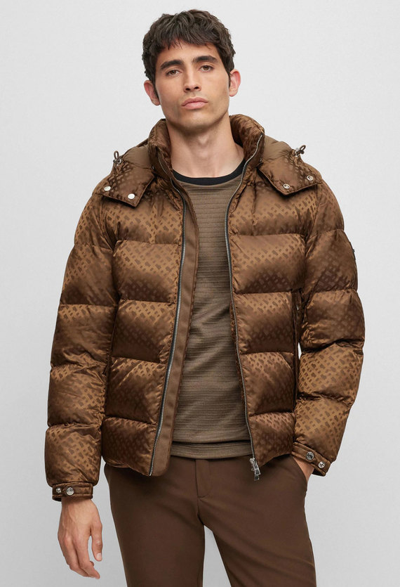 Чоловіча коричнева куртка з візерунком BOSS 50499813;361