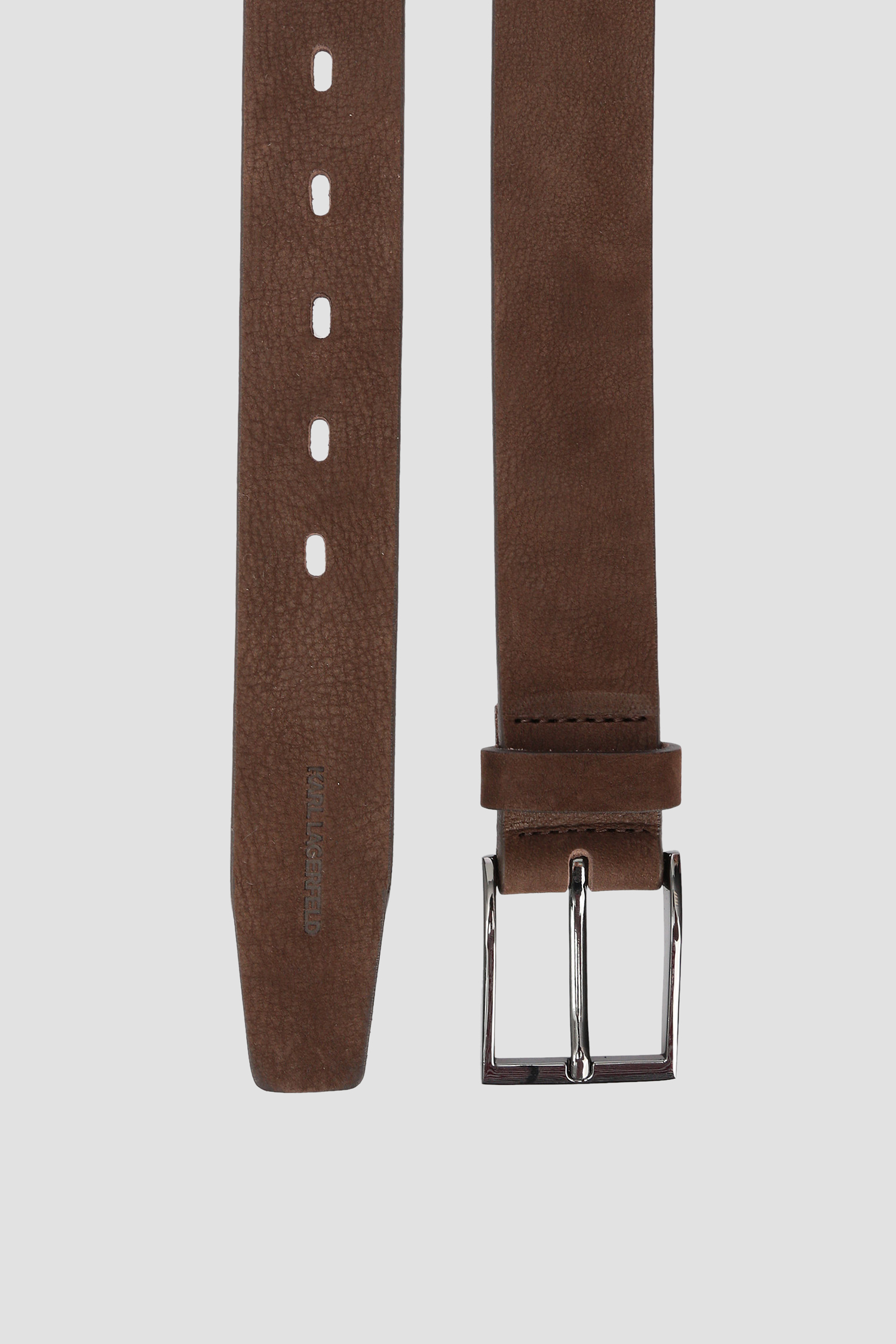 Мужской коричневый кожаный ремень Karl Lagerfeld 582431.815300;490