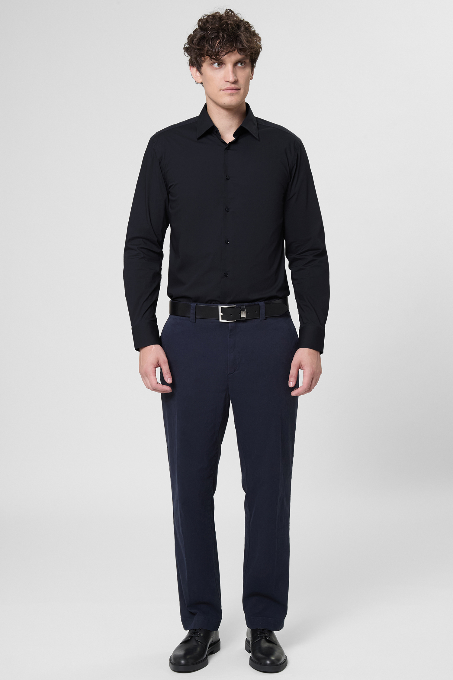 Мужская темно-синяя рубашка BOSS 50469345;404