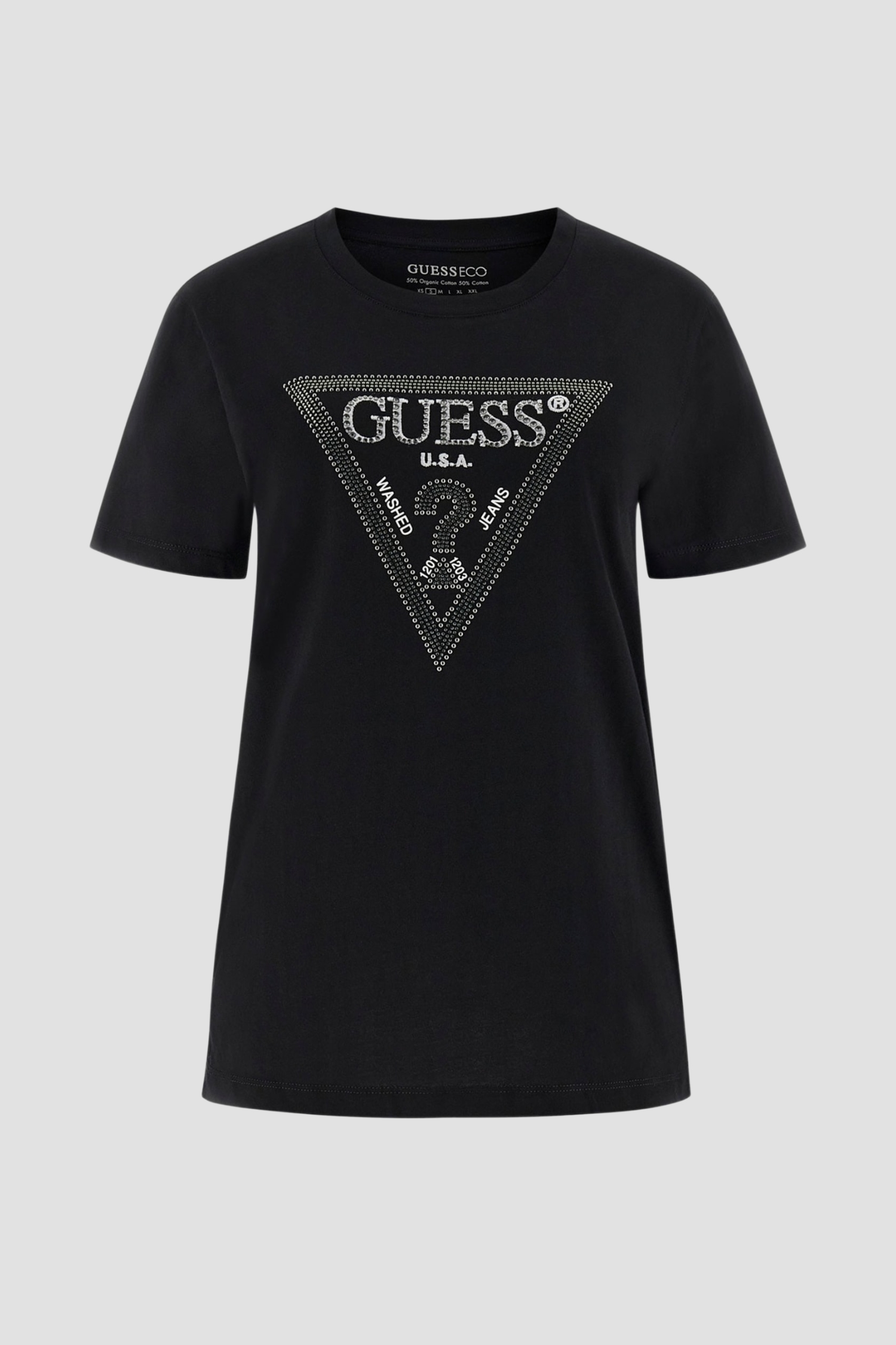 Жіноча чорна футболка Guess W5BI18.I3Z14;JBLK