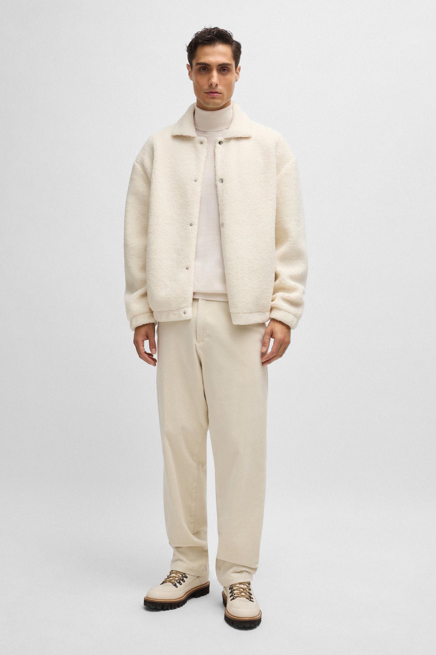 Мужской белый шерстяной гольф BOSS 50468262;131