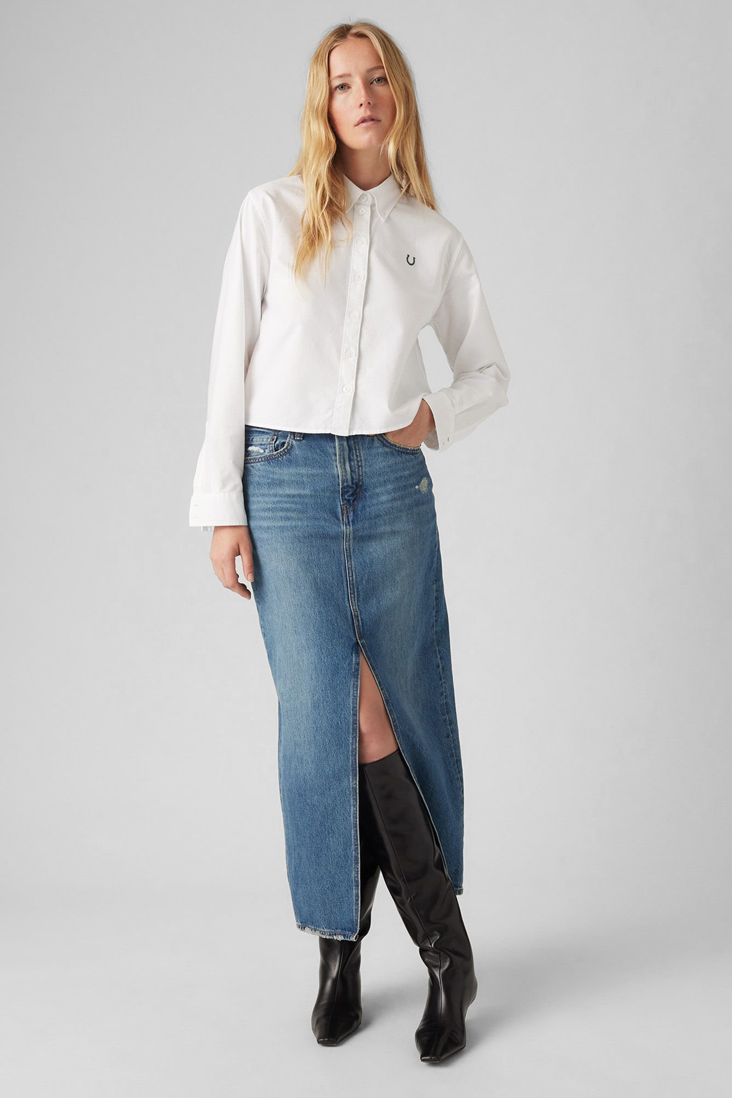 Женская синяя джинсовая юбка Levi’s® A7512;0008