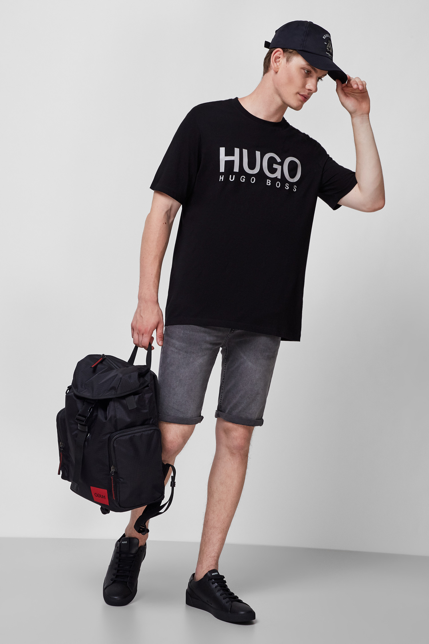 Чорна футболка для хлопців HUGO 50454191;001