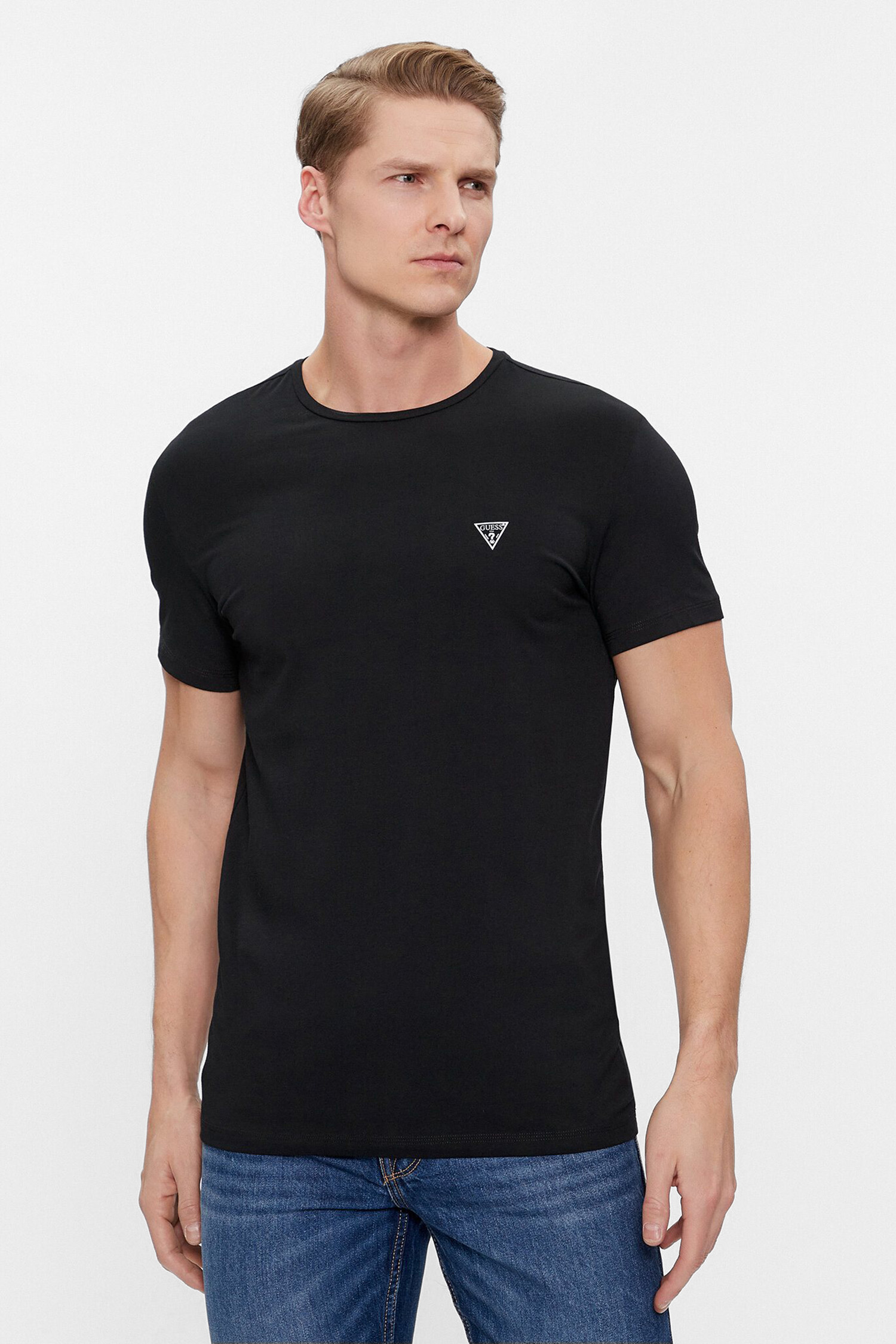 Мужская черная футболка (2 шт) Guess U97G02.KCD31;A996