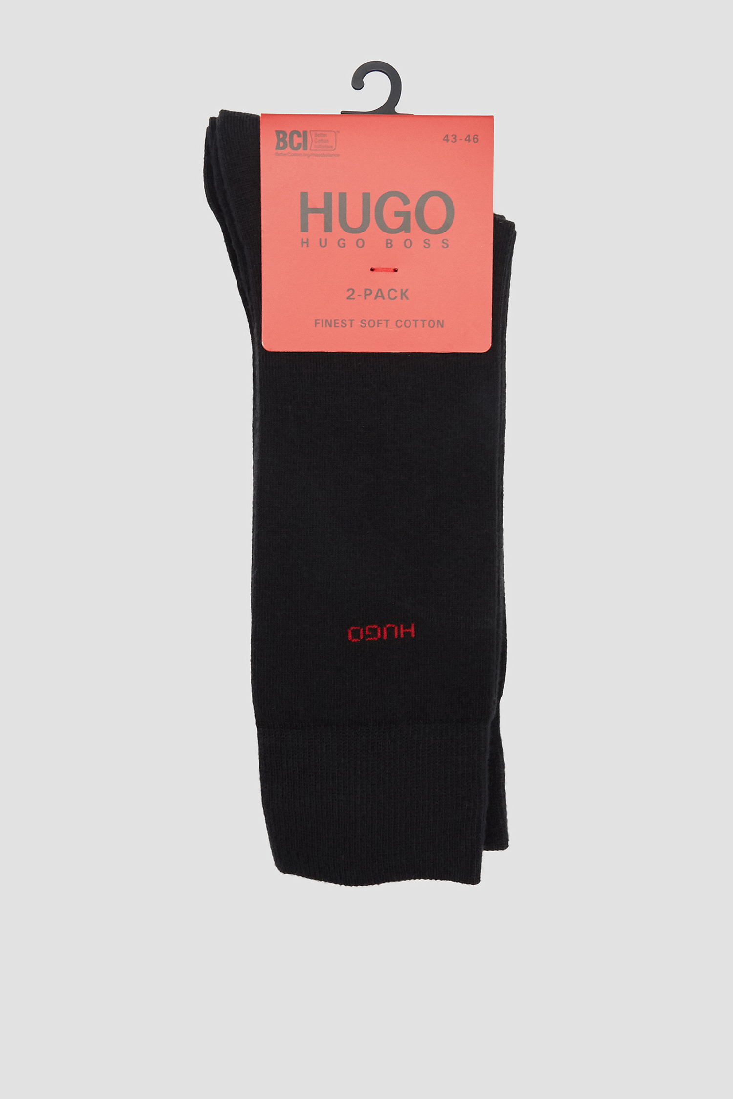 Чоловічі чорні шкарпетки (2 пари) HUGO 50448250;001