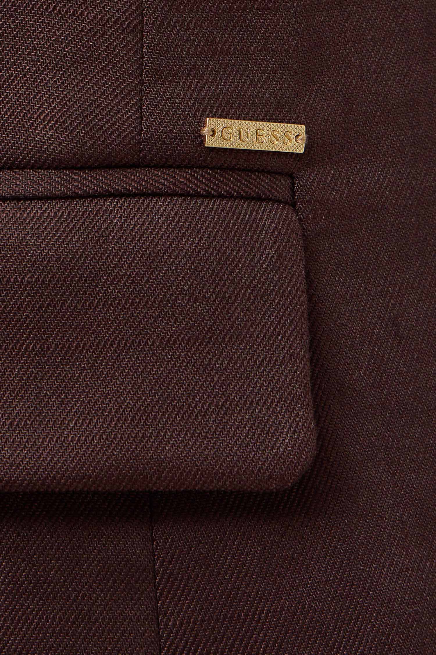 Женский коричневый льняной жакет Guess W6GN19.W2838;G1EB