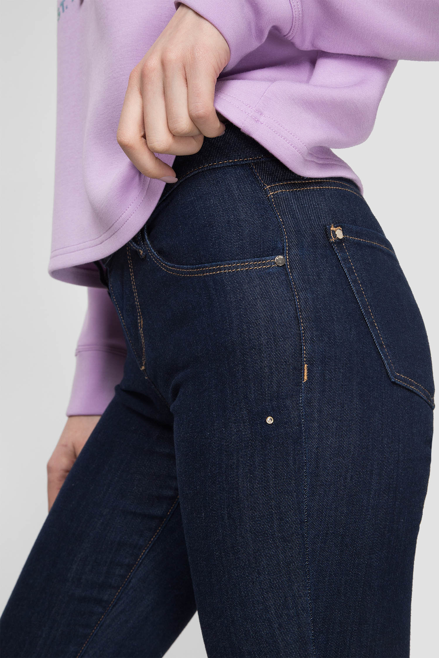 Женские темно-синие джинсы Annette Skinny High Guess W0GA99.D32J5;ECFD