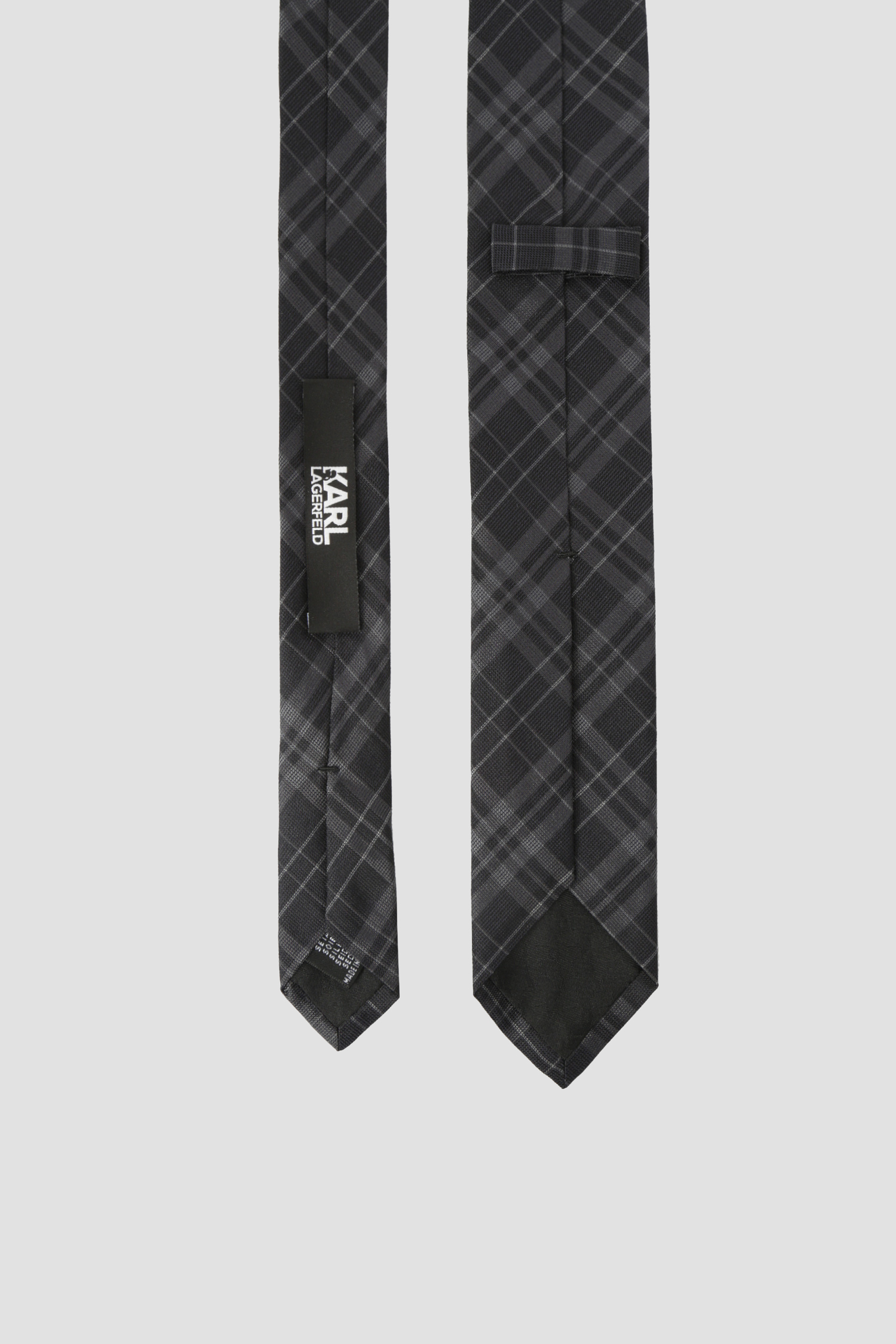 Мужской черный шелковый галстук Karl Lagerfeld 591170.805100;990