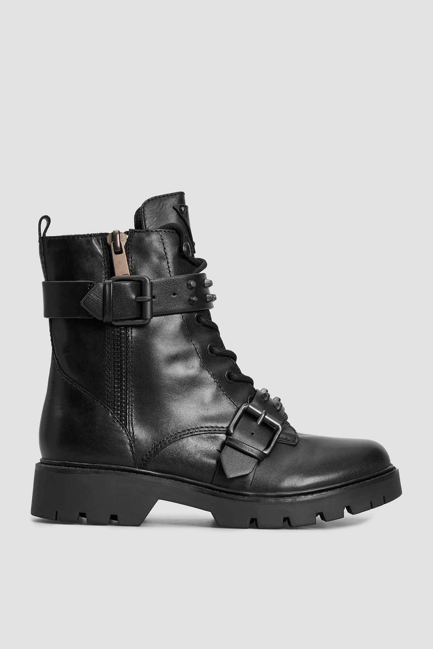 Женские черные кожаные ботинки Guess FL8ROD.LEA10;BLACK