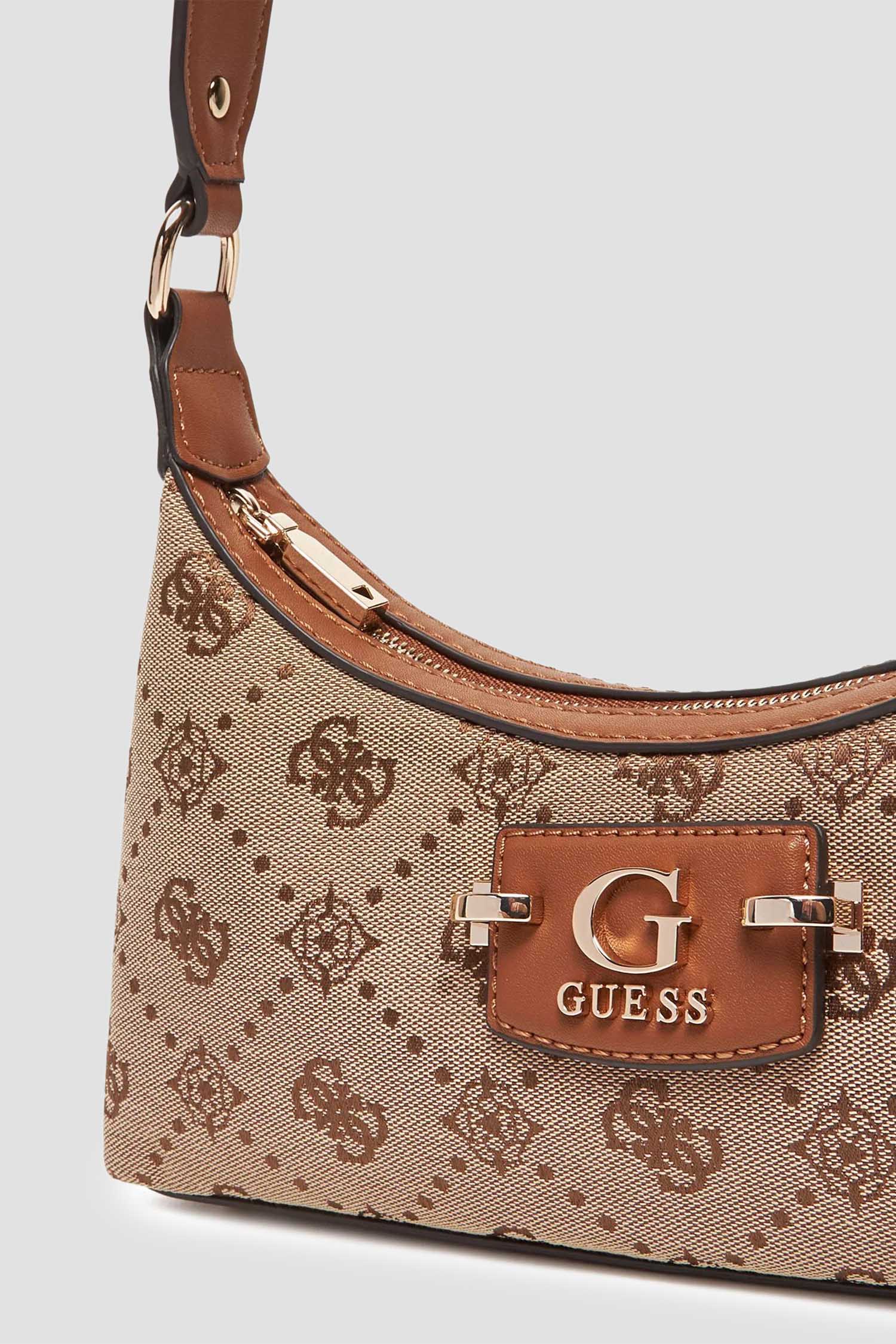 Женская коричневая сумка с узором Guess HWJP96.54170;LTL
