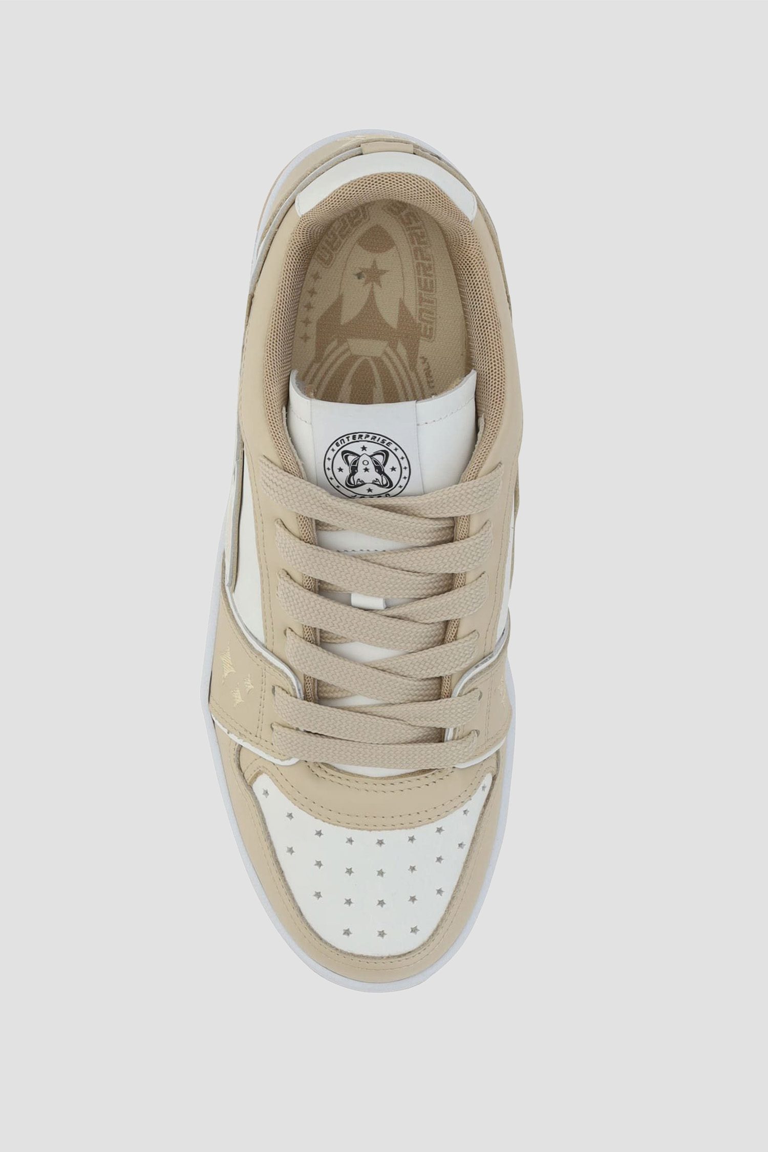 Женские бежевые кожаные сникерсы ENTJPN BB4001P0102;SJ030