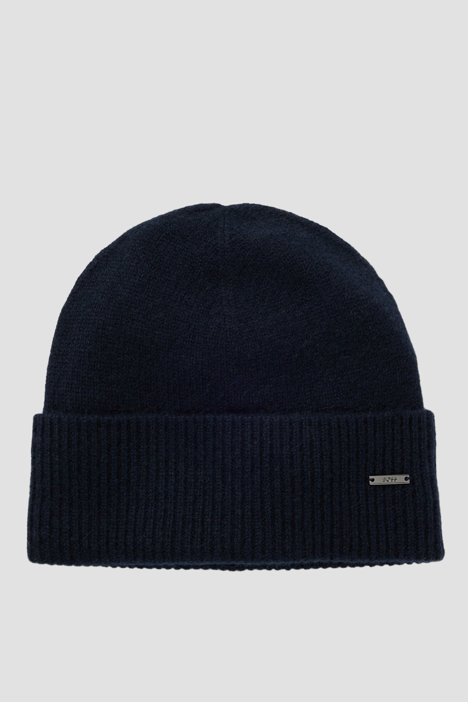 Чоловіча темно-синя кашемірова шапка BOSS 50548851;404