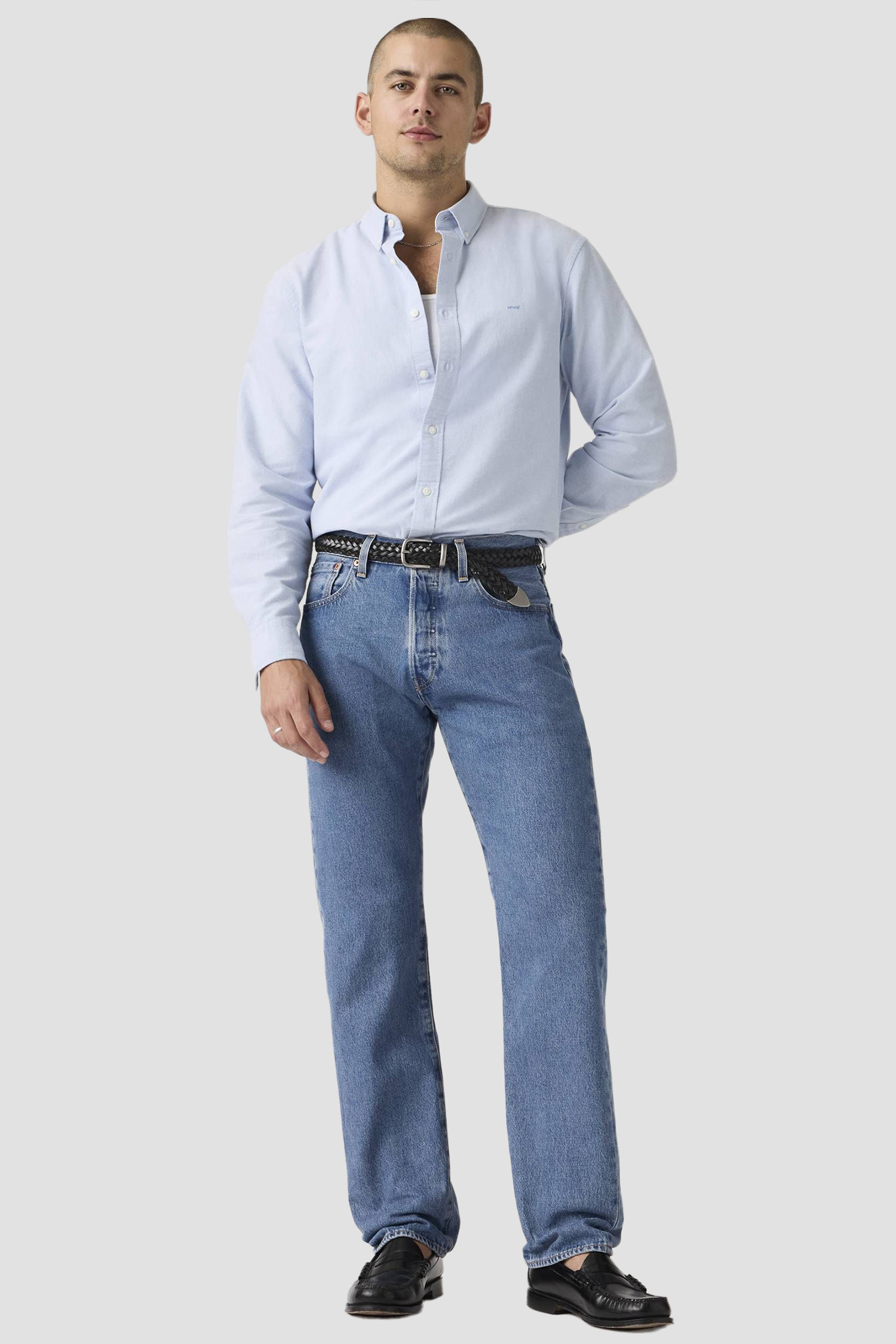 Чоловічі блакитні джинси 501® Relaxed Fit Levi’s® 0057V;0008