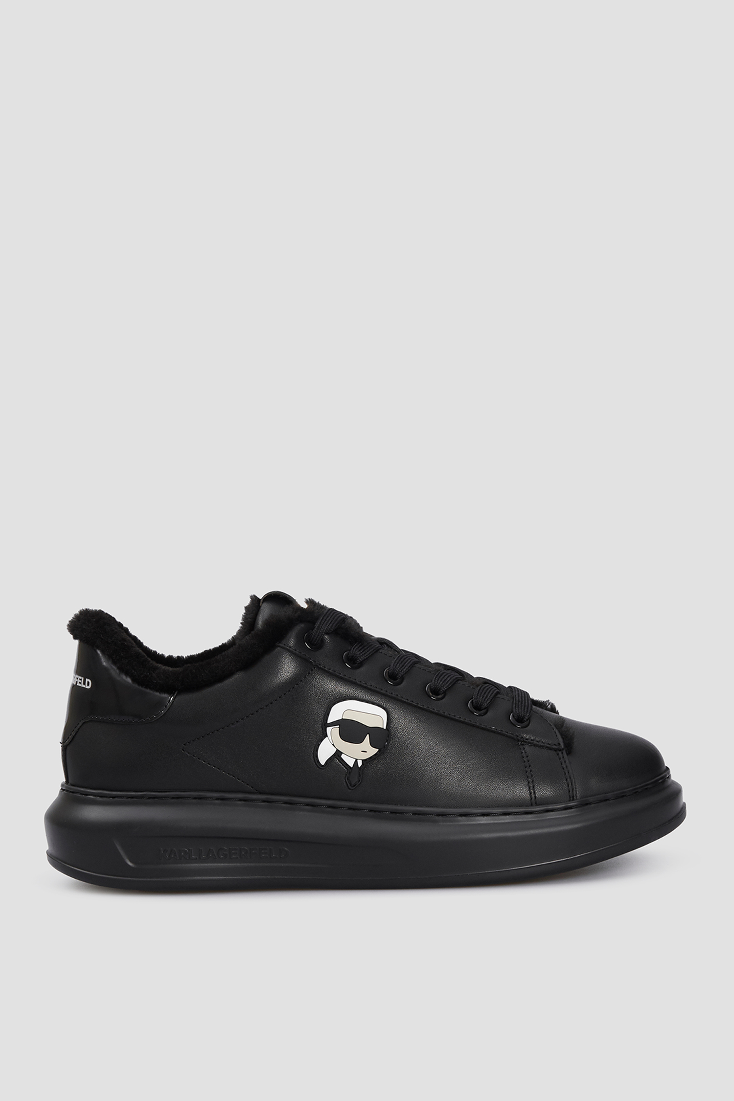 Мужские черные кожаные сникерсы Karl Lagerfeld 544470.855013;999