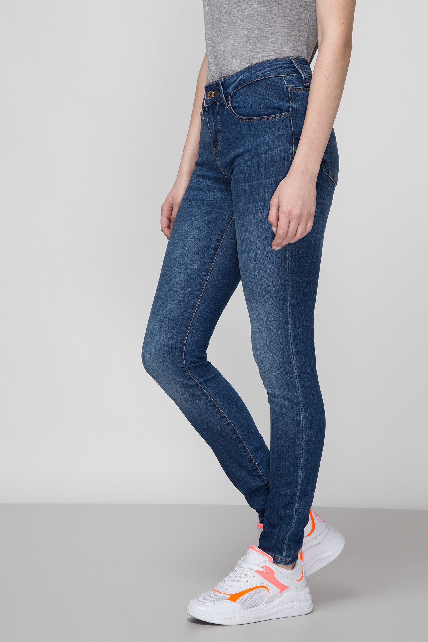 Женские синие джинсы Skinny Fit Annette Guess W0GA99.D41F2;MROS