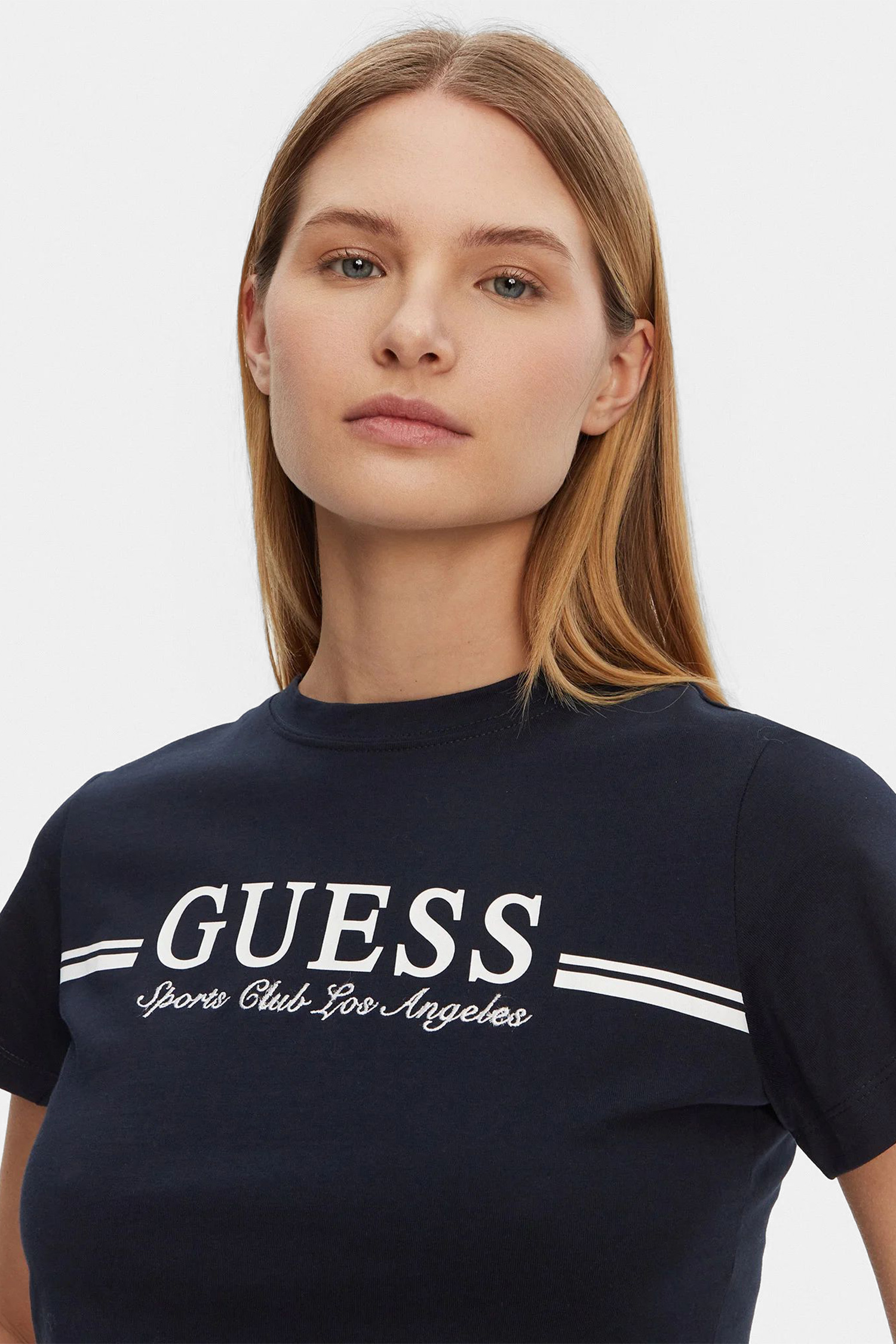 Женская темно-синяя футболка Guess V5GI03.I3Z14;A71W