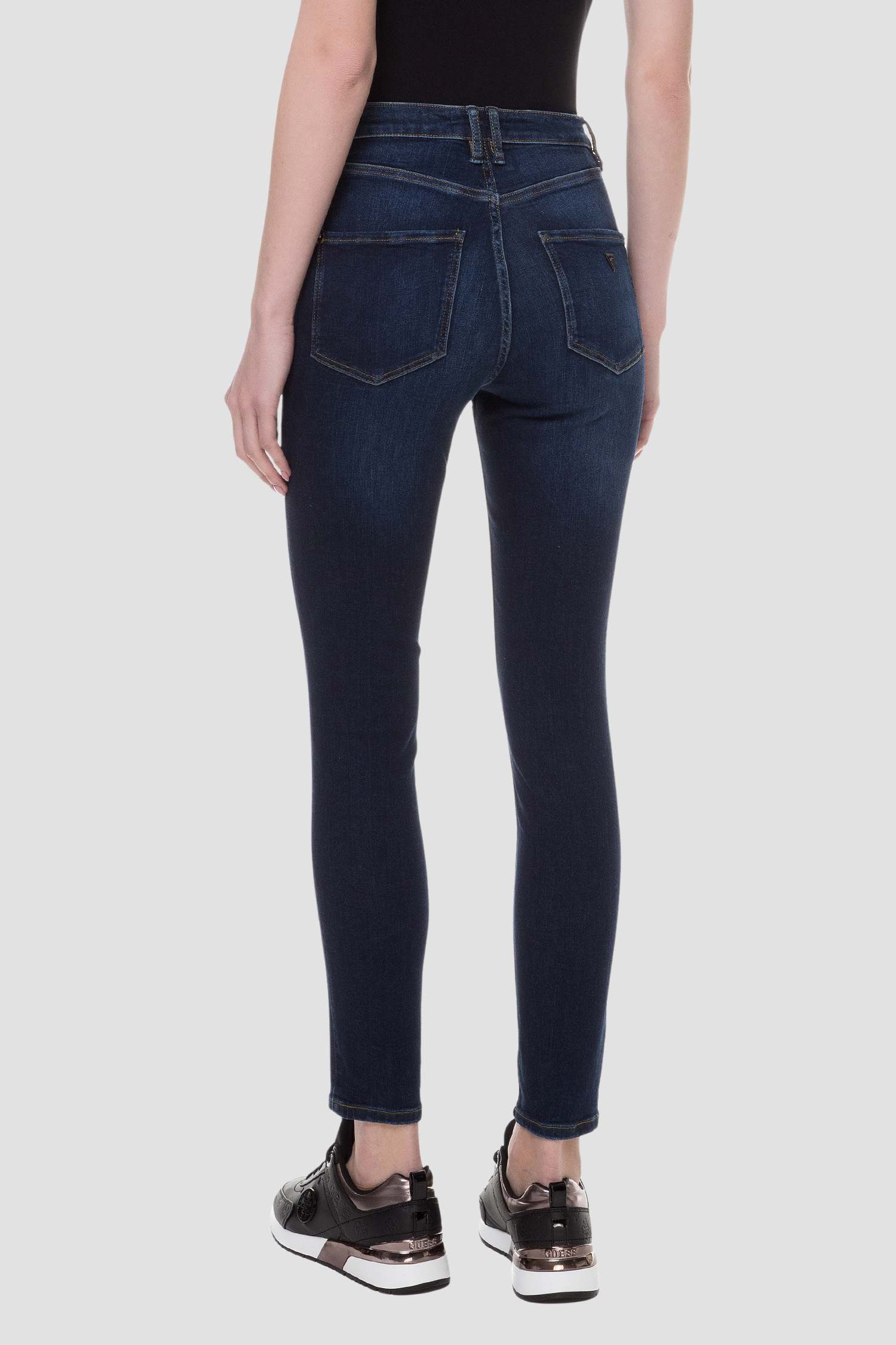 Женские синие джинсы Super High-Rise Skinny Guess W01A26.D38R5;KNGT